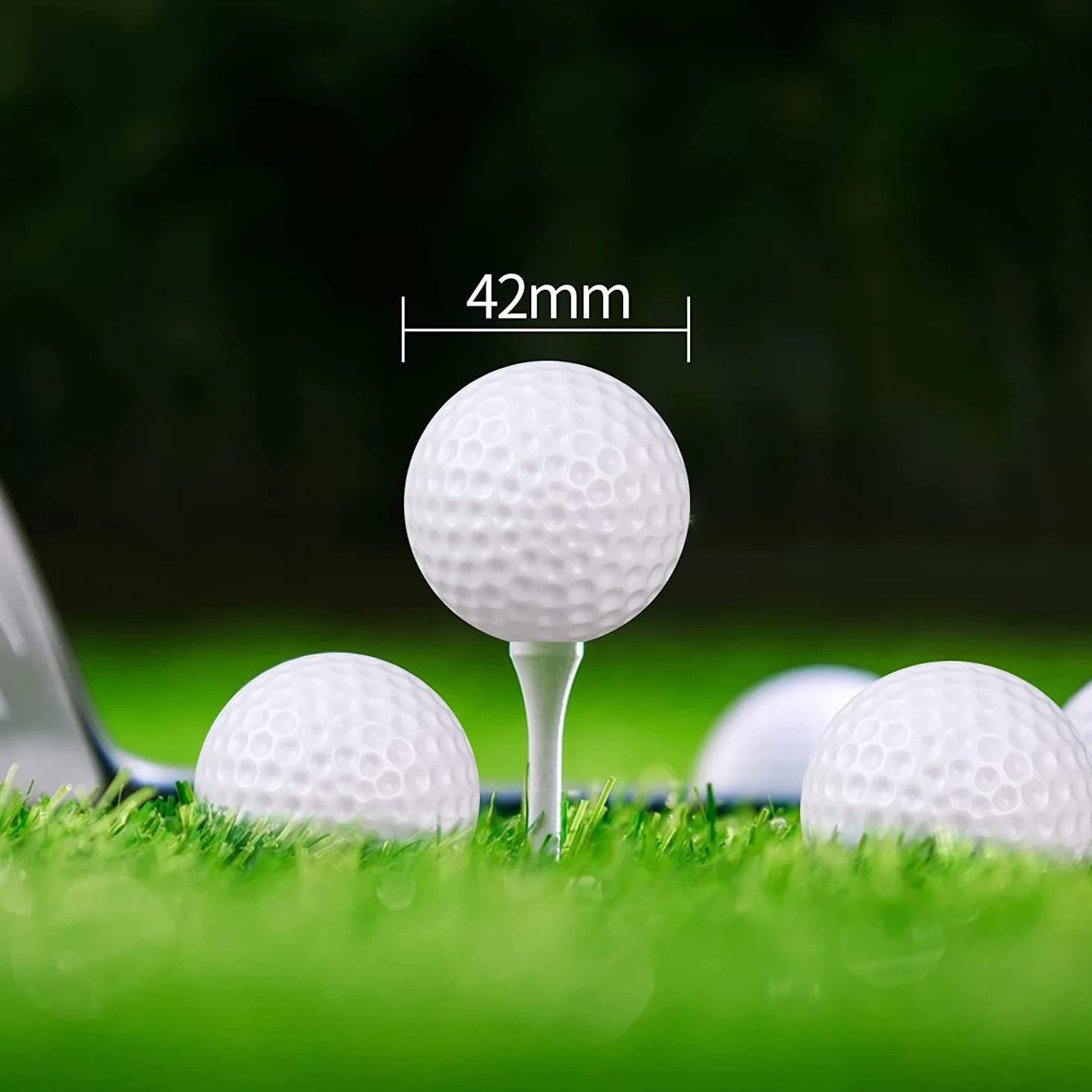 KOFULL Plastic Golf Balls 50/24 Pack Hollow Practice Balls for Indoor Outdoor Training