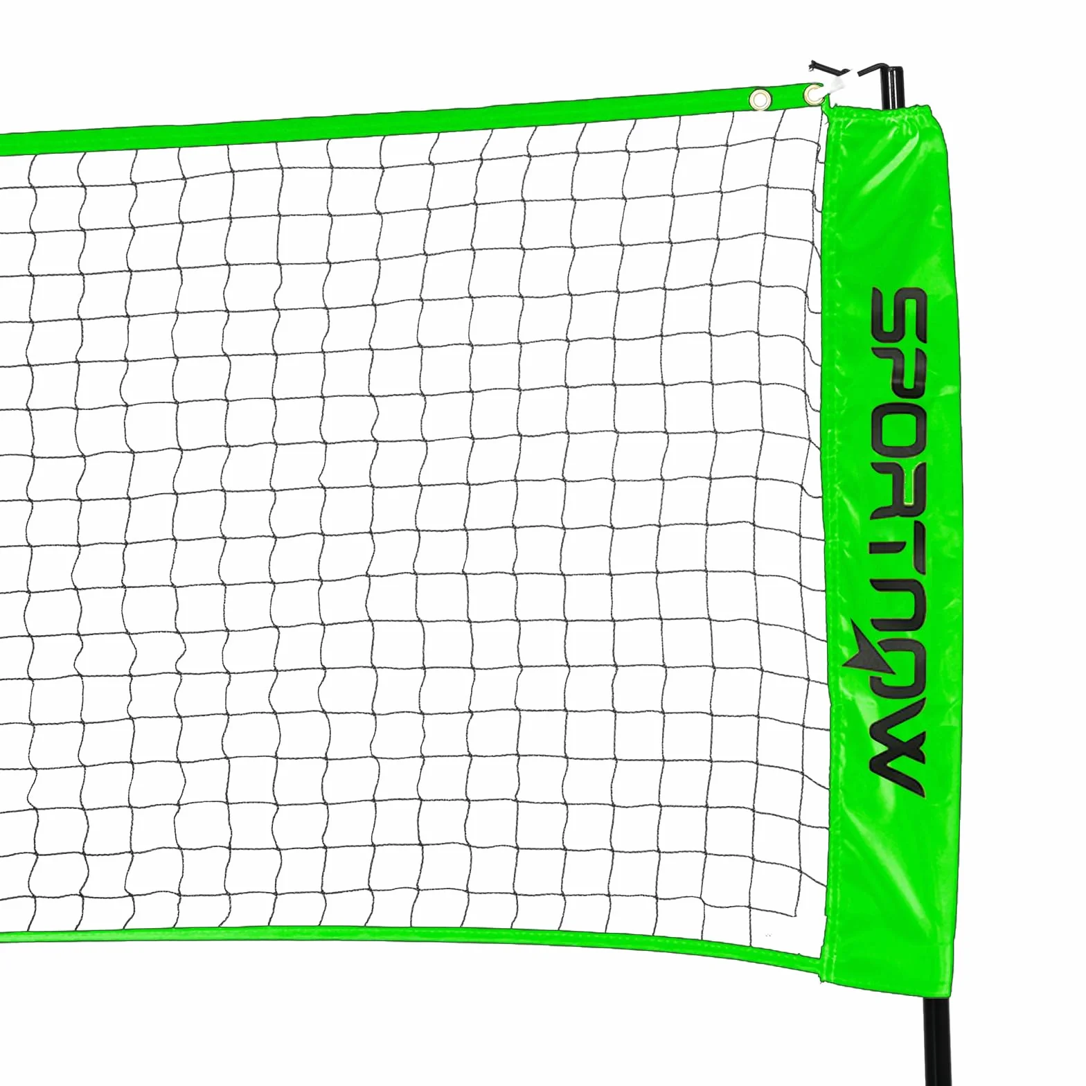 SPORTNOW Set de Bádminton 7 Piezas con 2 Raquetas, 3 Volantes, 2 Raquetas de Pickleball, 2 Pelotas y Red Negro y Verde