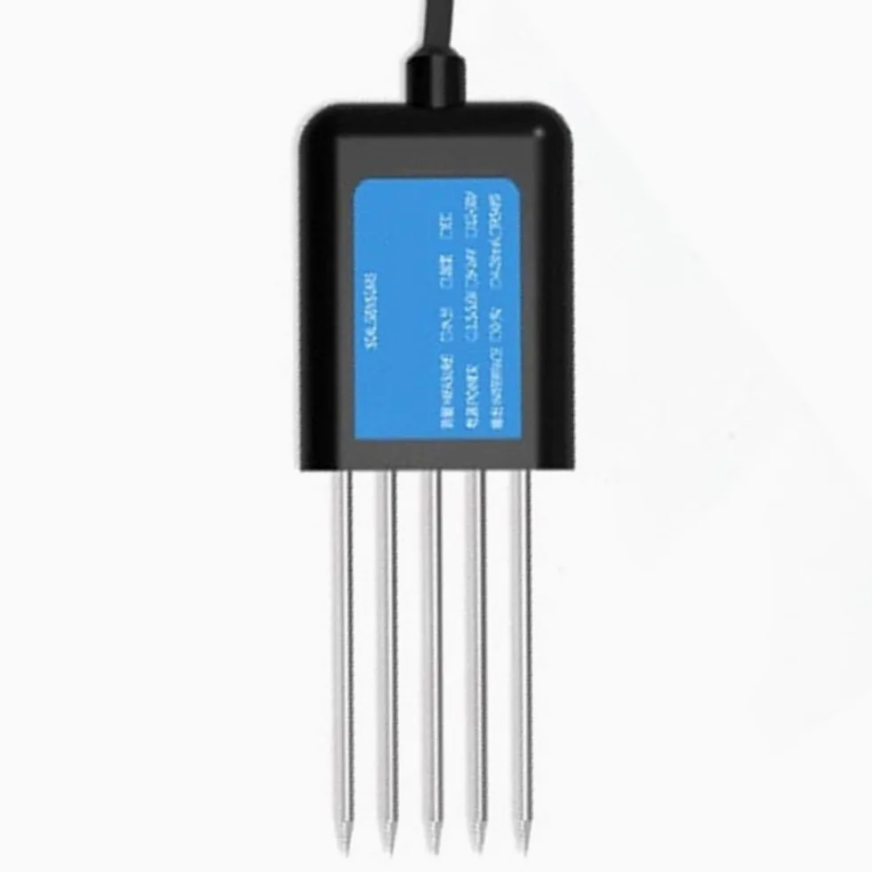 Sensor de suelo USB para temperatura, humedad, pH y NPK, IP68 resistente al agua con sonda de acero inoxidable, medidor rápido para agricultura, horticultura e invernadero, color negro