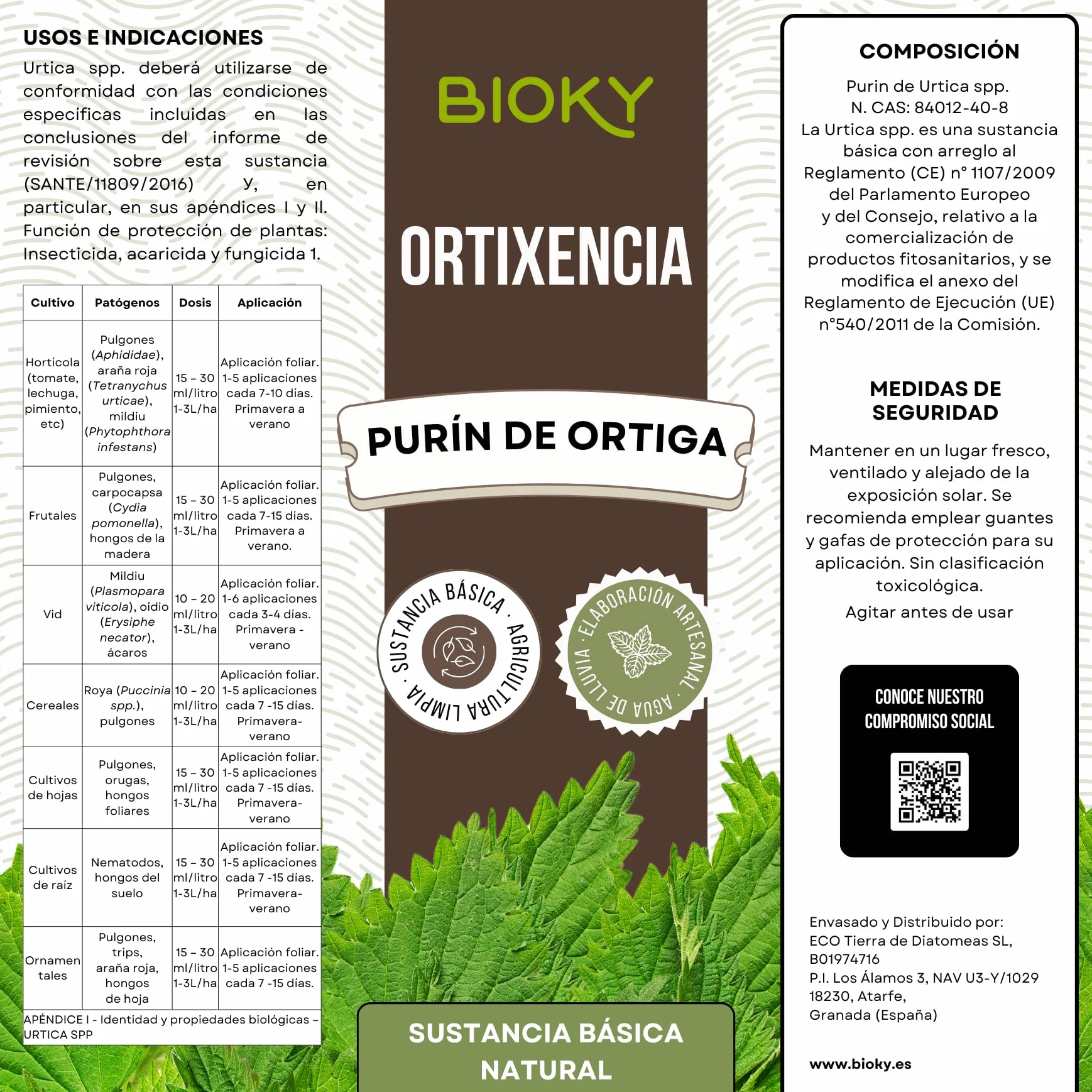 Purín de Ortiga 1L + Extracto de Cola de Caballo para Plantas 1L Aporta Hierro y Nutrientes Esenciales - Mejora Defensas Naturales de Plantas - Producido por Decocción y Fermentación