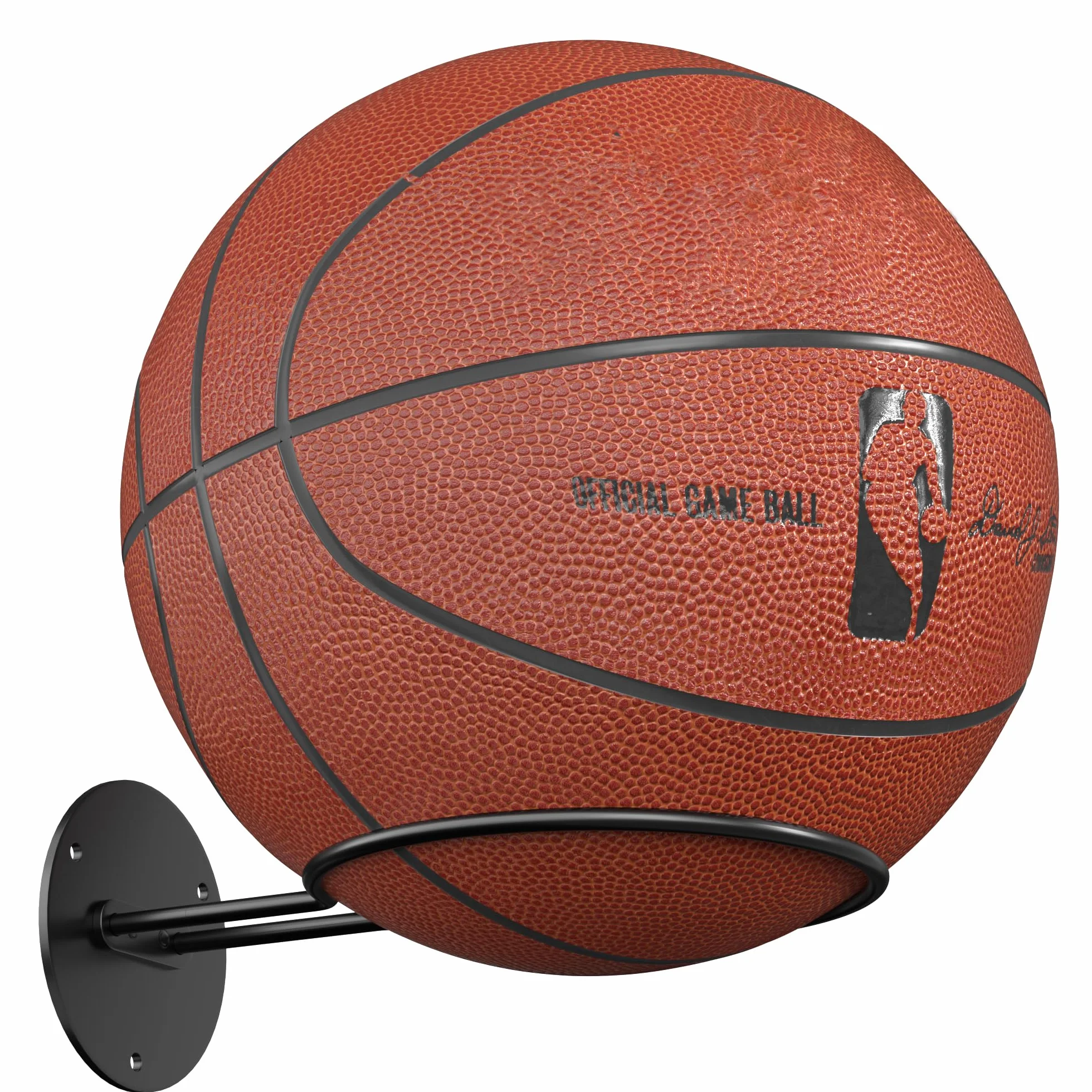 Soporte de pared para exhibición de baloncesto, fútbol, rugby - estante de almacenamiento negro