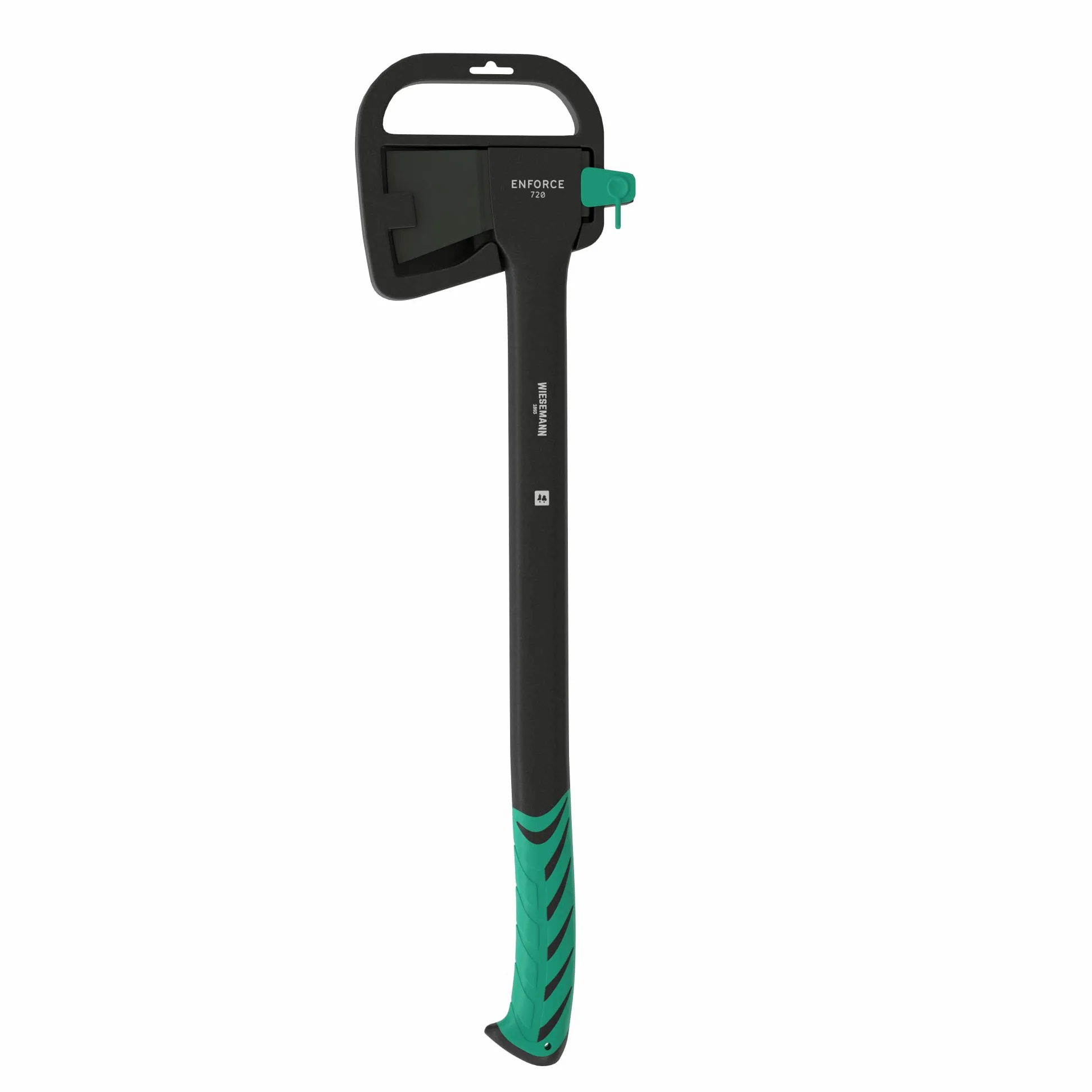Hacha de Dividir de WIESEMANN 1893 I Hacha Universal, 1610 g, 72 cm con Mango de Fibra de Vidrio 2K I De la Serie Enforce I con Mango antivibraciones y Protector de la Hoja I 81376