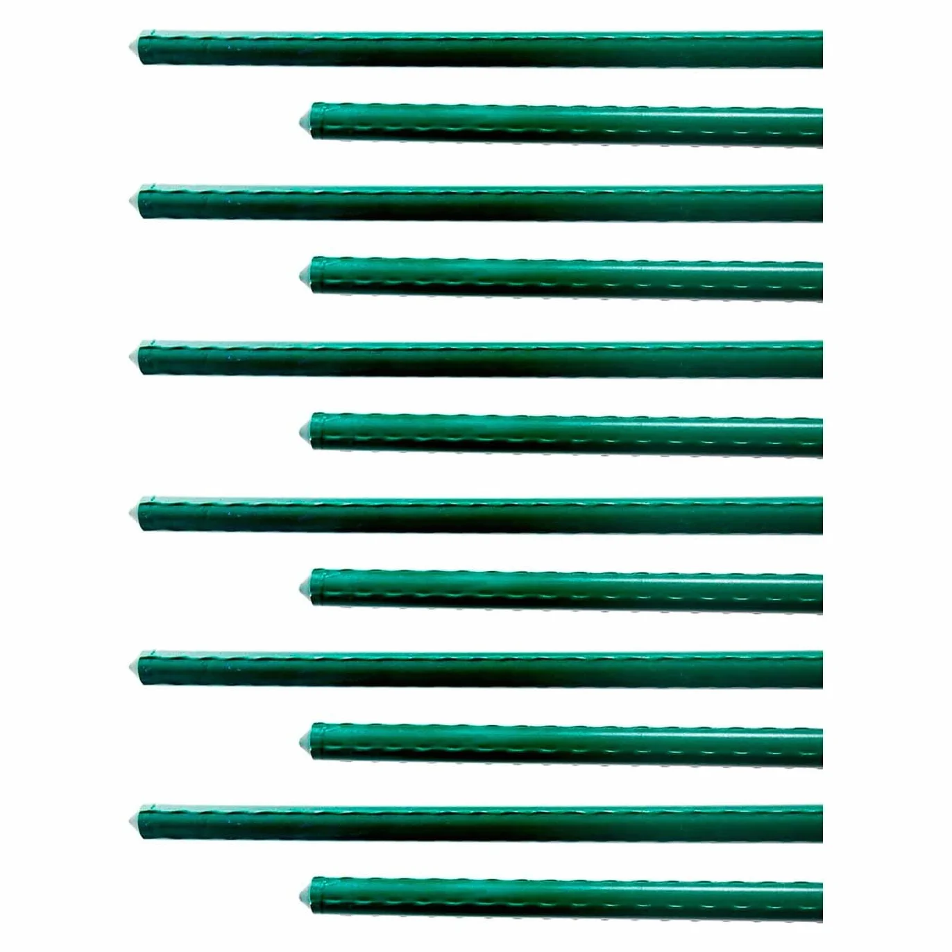 Tradineur - Pack de 12 tutores de Acero plastificado para Plantas de 1,1 x 120 cm, Ideal para el Cuidado del jardín. Varillas para el Cuidado de Plantas y arboles