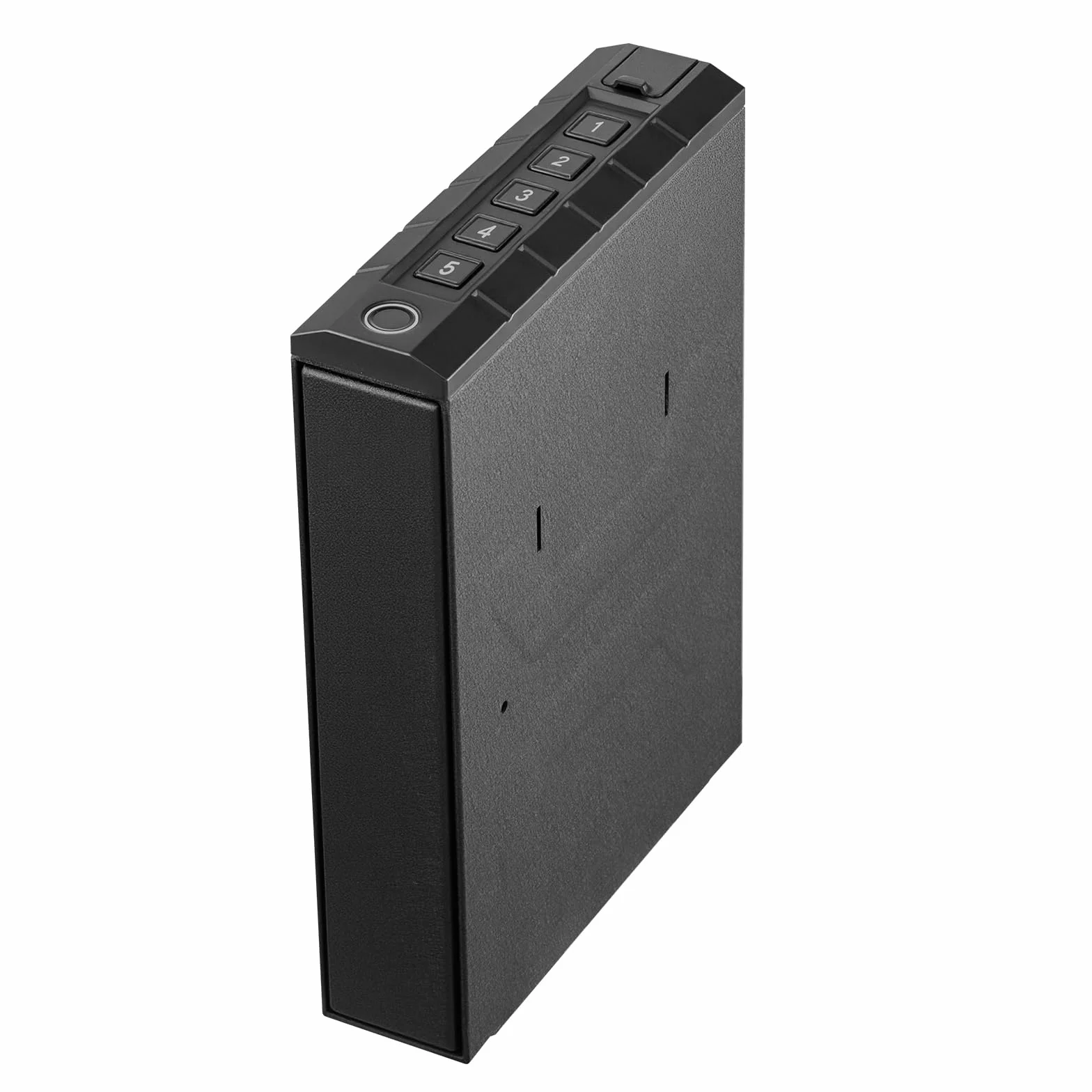 VEVOR Caja Fuerte para Pistolas, Control Deslizante, 3 Formas de Acceso: Huella Dactilar, Contraseña, Llave, Capacidad 1 Pistola 1 Cargador, Negro