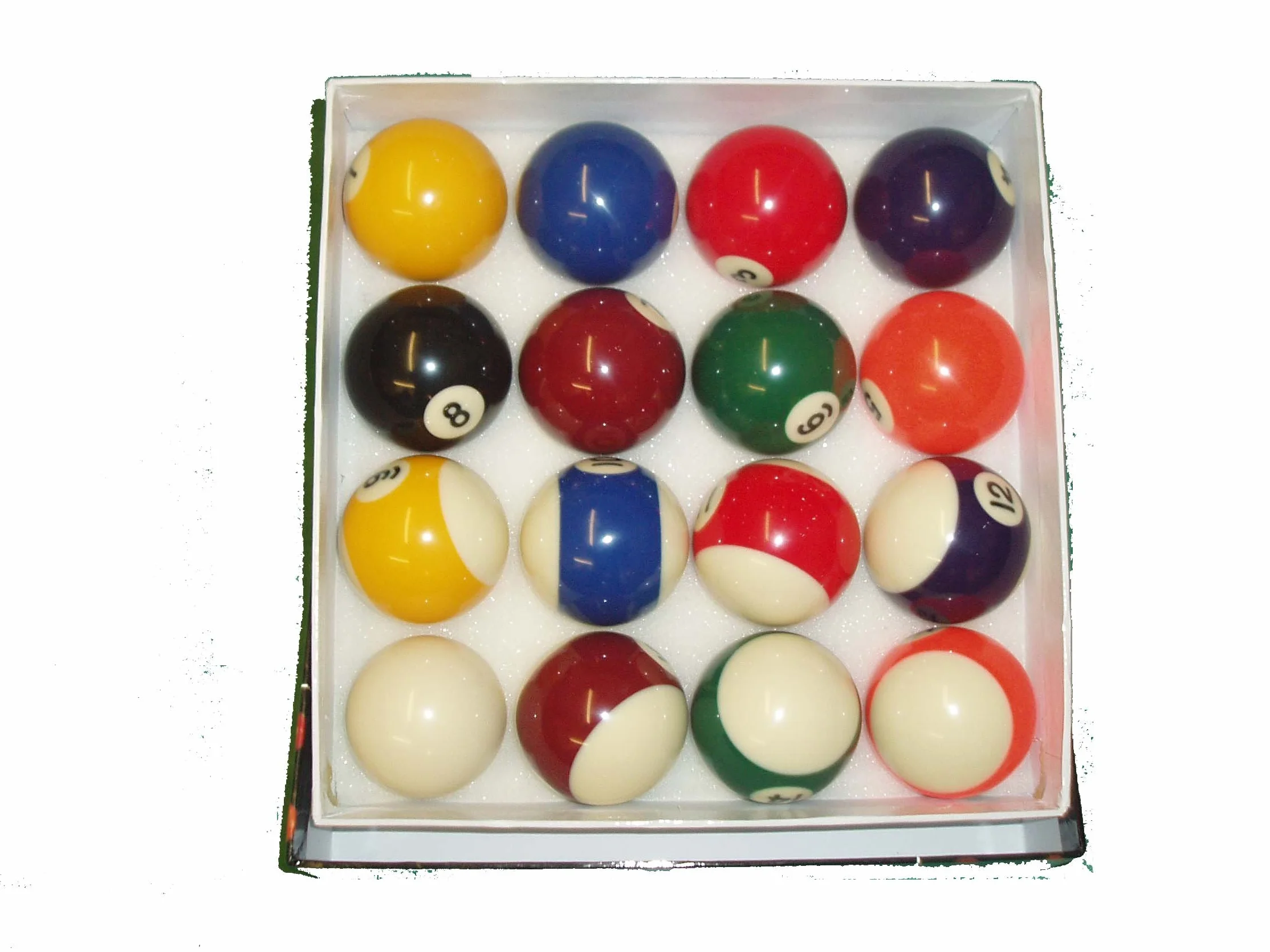 Juego de bolas de billar 5 cm rayas y lisas