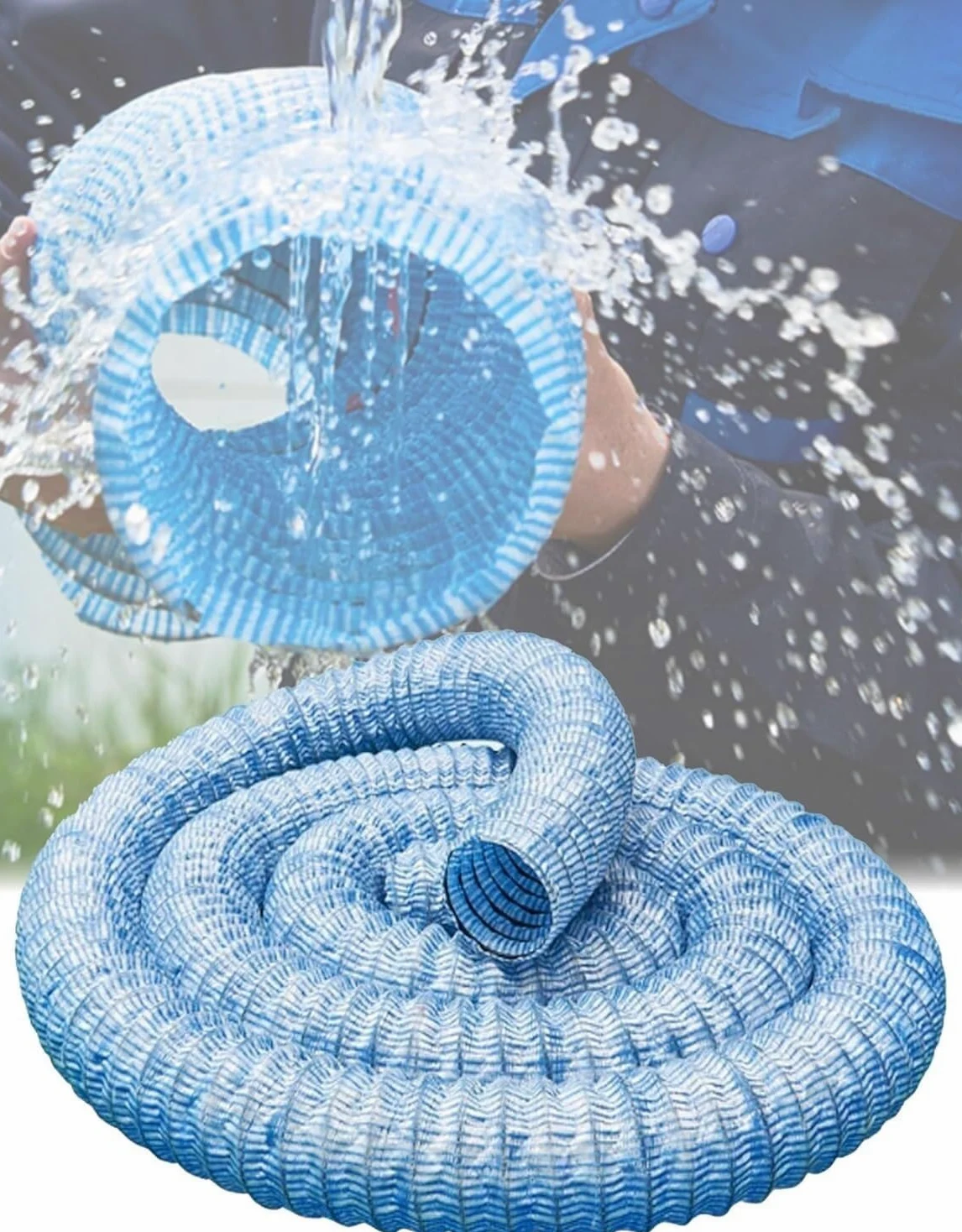 Tuberías de Drenaje subterráneas Flexibles, adecuadas for Patios y entradas de vehículos(15m/49ft)