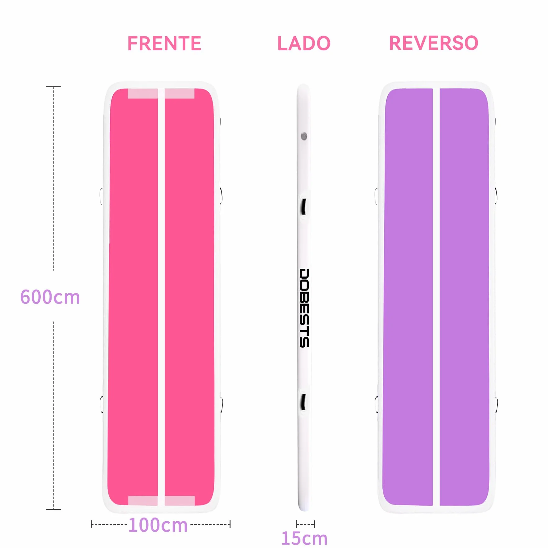 DOBESTS Air Track Colchoneta Gimnasia 2m 3m 4m 5m 6m Hinchable 10cm 15cm 20cm gruesa con Bomba