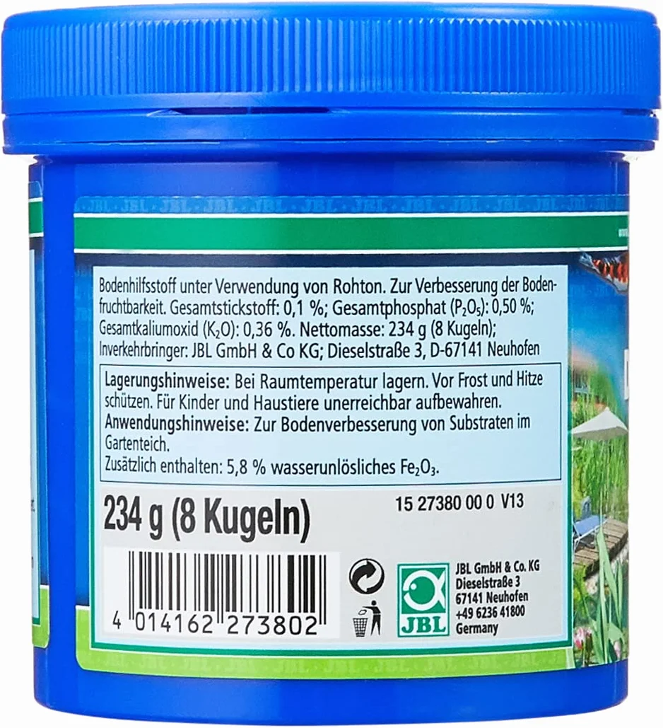 JBL 27380 abono en Esferas para Plantas para Estanque, 8 Unidades, 30 mm, Flora Pond