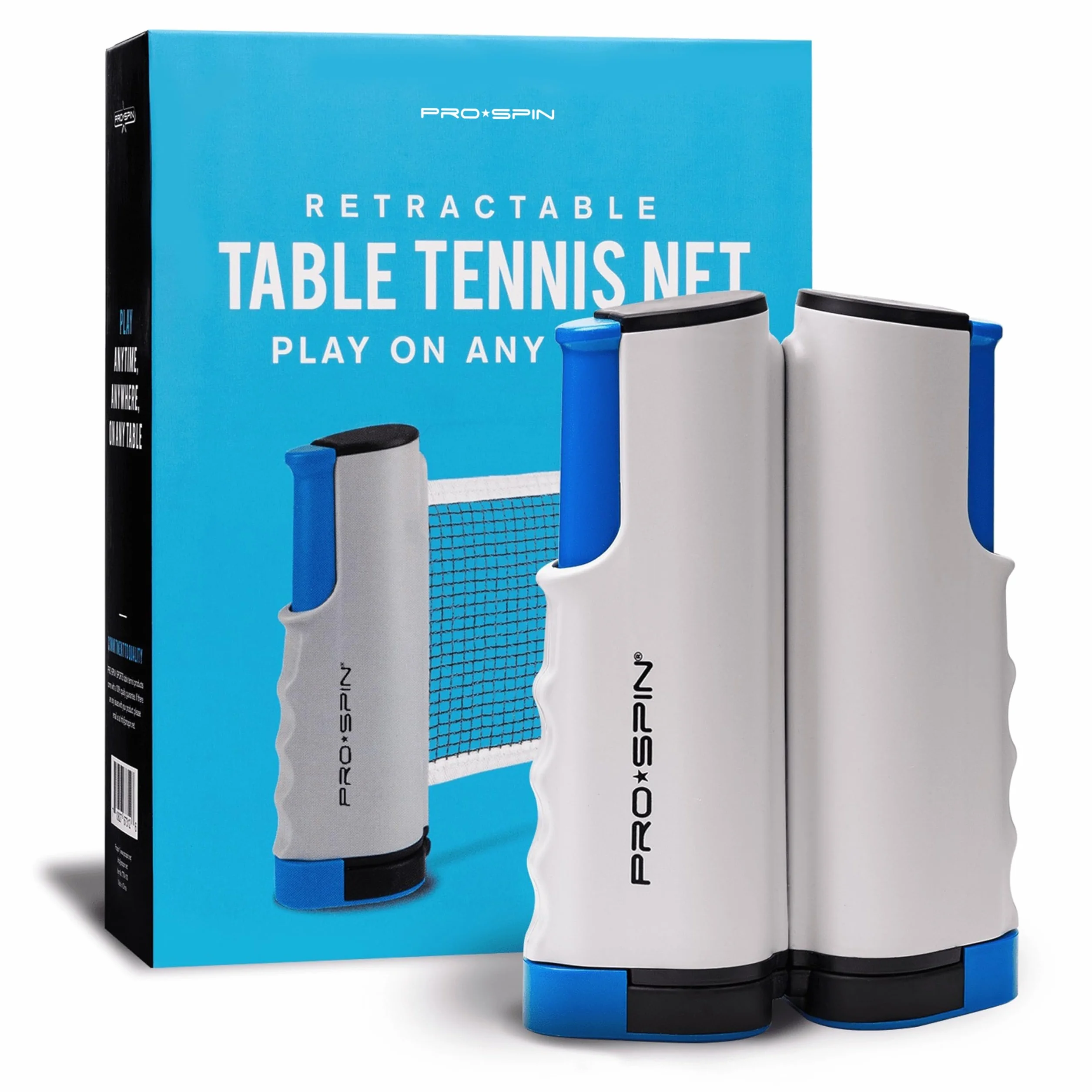 PRO-SPIN Red de Ping Pong Portátil | Red de Tenis de Mesa Retráctil con Bolsa de Transporte