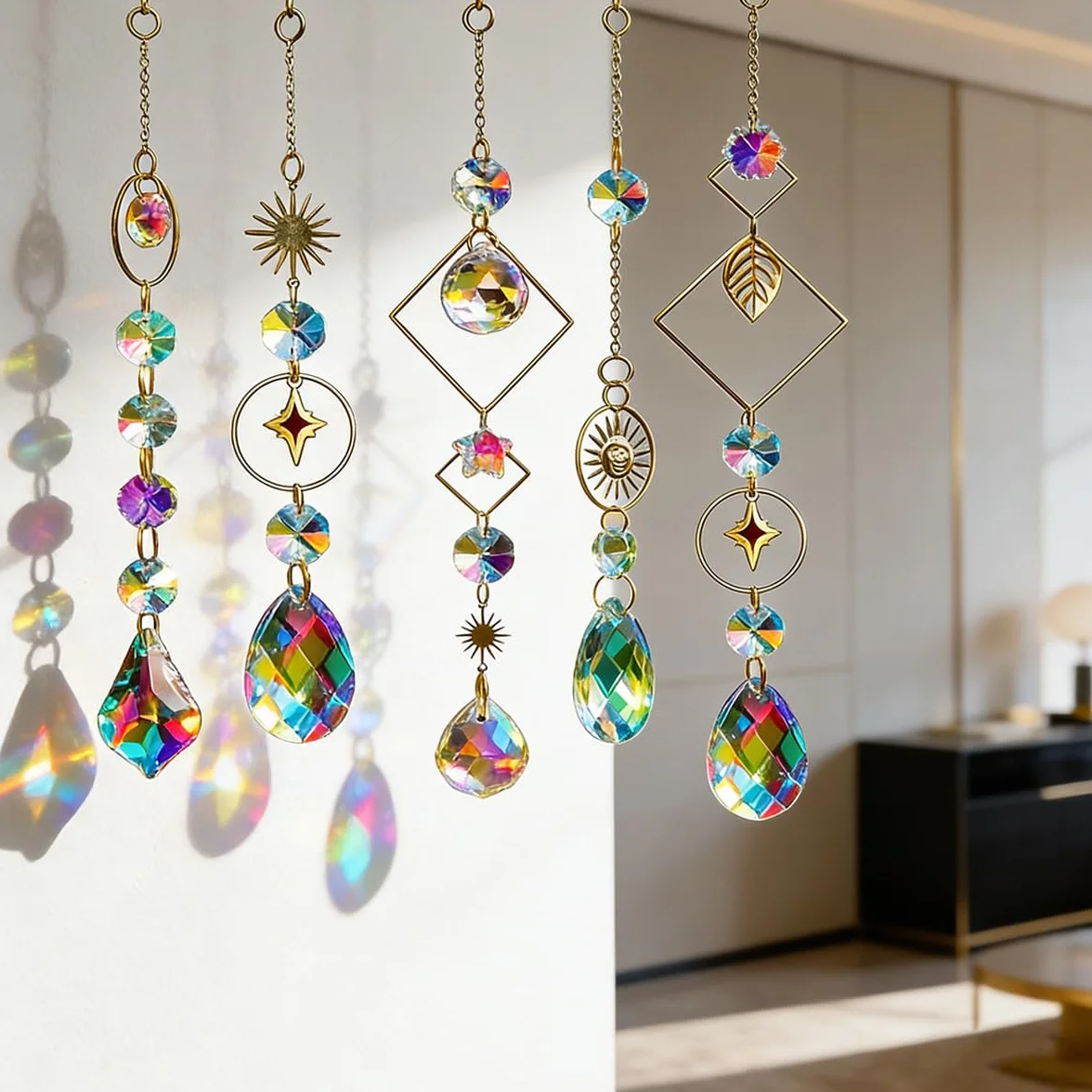 400PCS Atrapasoles Cristal Colgante,Suncatcher Colgantes Cristal Suncatcher Ornamento Colgante para Muebles del Hogar, Oficinas, Ventanas de Jardín Fiesta Boda Decoración