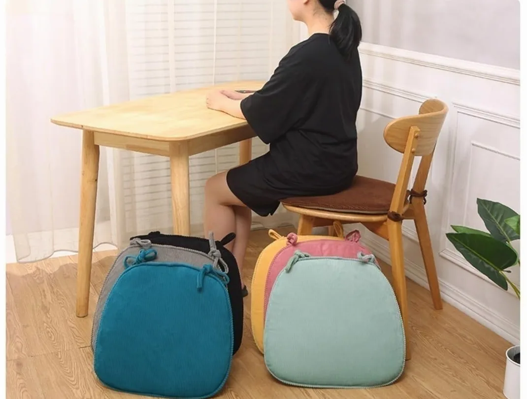 2/4/6/8 paquetes de cojines para silla de comedor en forma de U, almohadillas antideslizantes para silla de cocina y cojín para asiento de comedor con funda lavable a máquina) (gris plateado 41 x 43 c