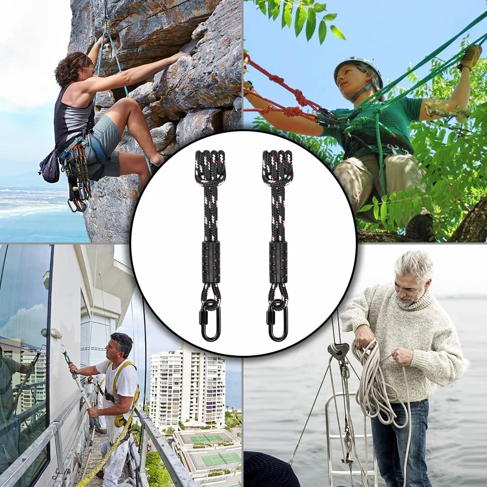 BeneLabel Cuerda de Escalada 50 cm 2 Unidades 10 mm 907 kg Mosquetón Montañismo