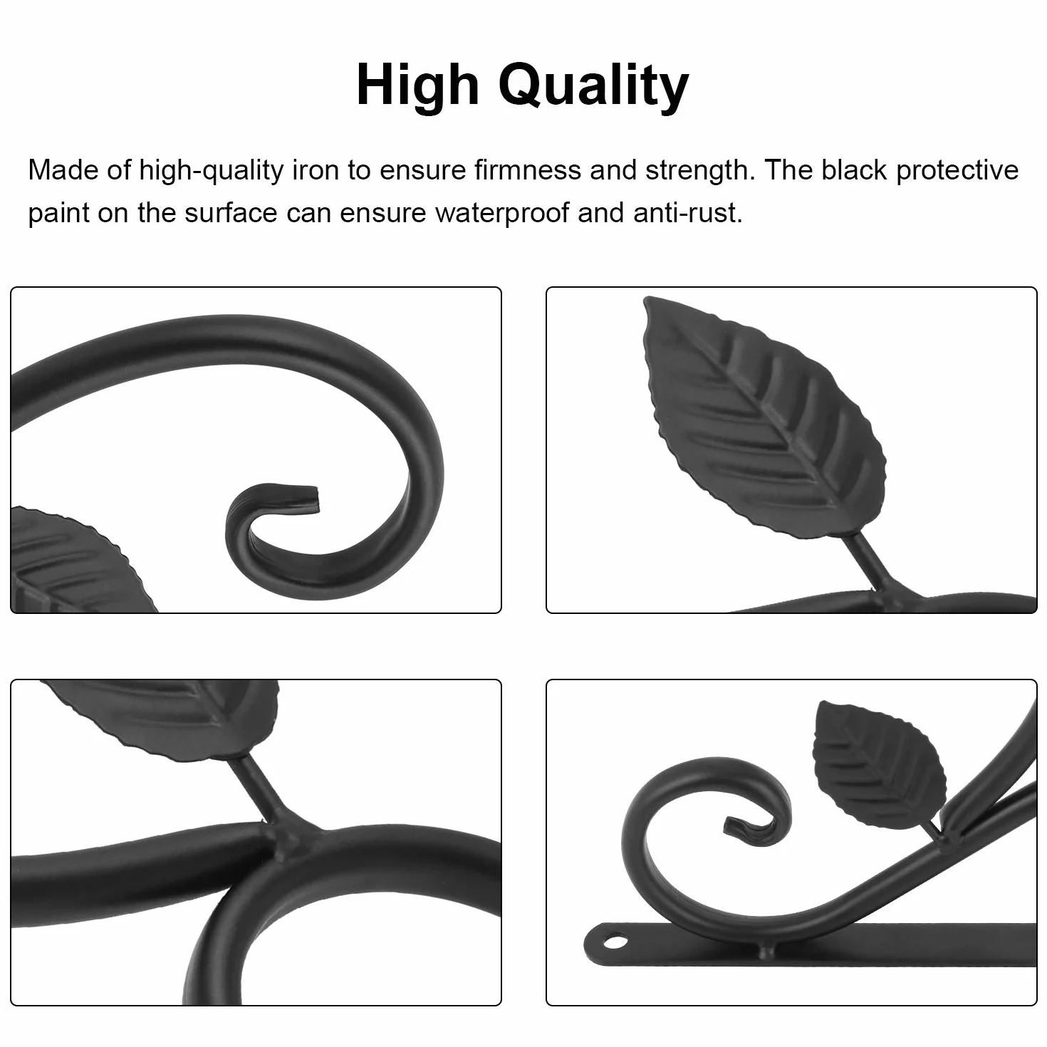 2 Piezas Soporte para Plantas Colgantes, Soporte para Cesta Colgante de Pared, Gancho de Jardín Retro de 12 Pulgada, Soportes Decorativos para Plantas con Tornillos para Alimentador de Pájaros