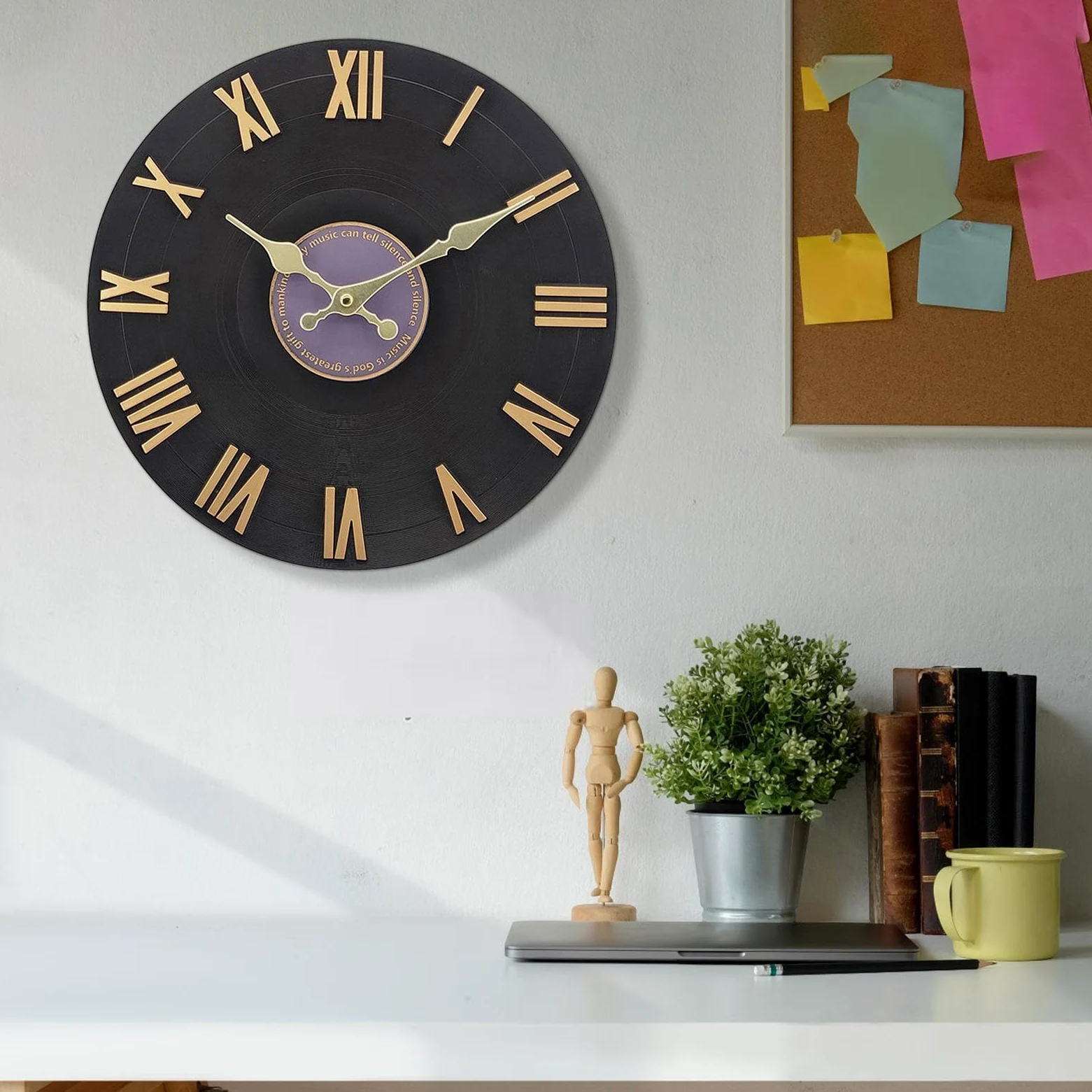 Reloj de Exterior para Patio Resistente al Agua Montado en la Pared Grande Estilo Disco Decoración Hogar Temporizador Moderno Funciona con Pilas