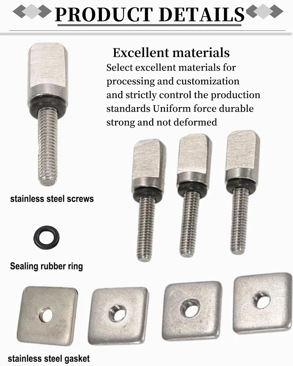 Tornillos para Tablas Surf M4 Acero Inoxidable 4 Piezas Universal Longboard