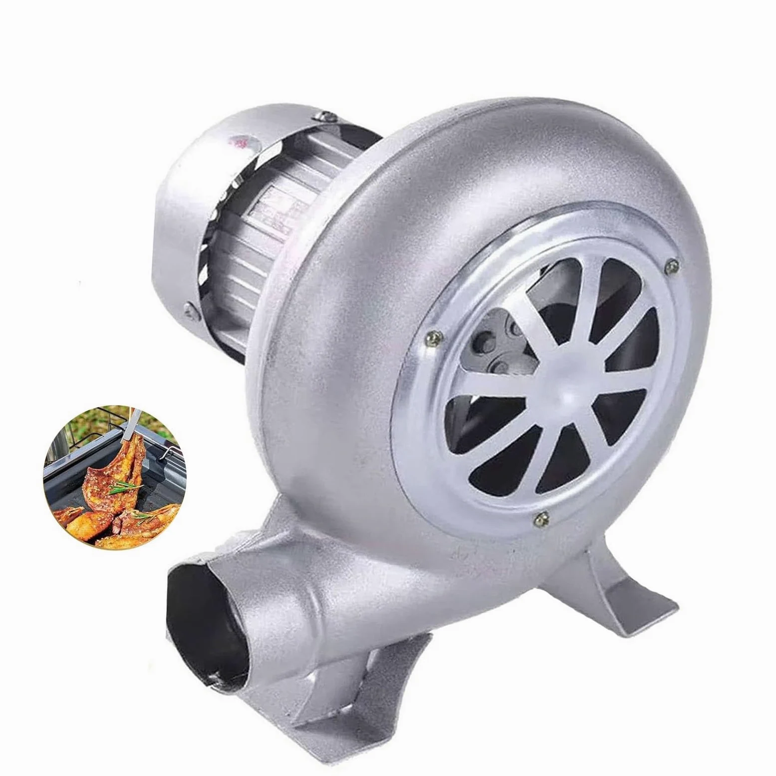 Soplador De Aire Eléctrico Centrífugo - Turbina Soplador De Castillos Hinchables, Parrilla del Encendedor del Carbón De La Fan, Excitador De Llama De Arranque De Fuego De Parrilla(60W)