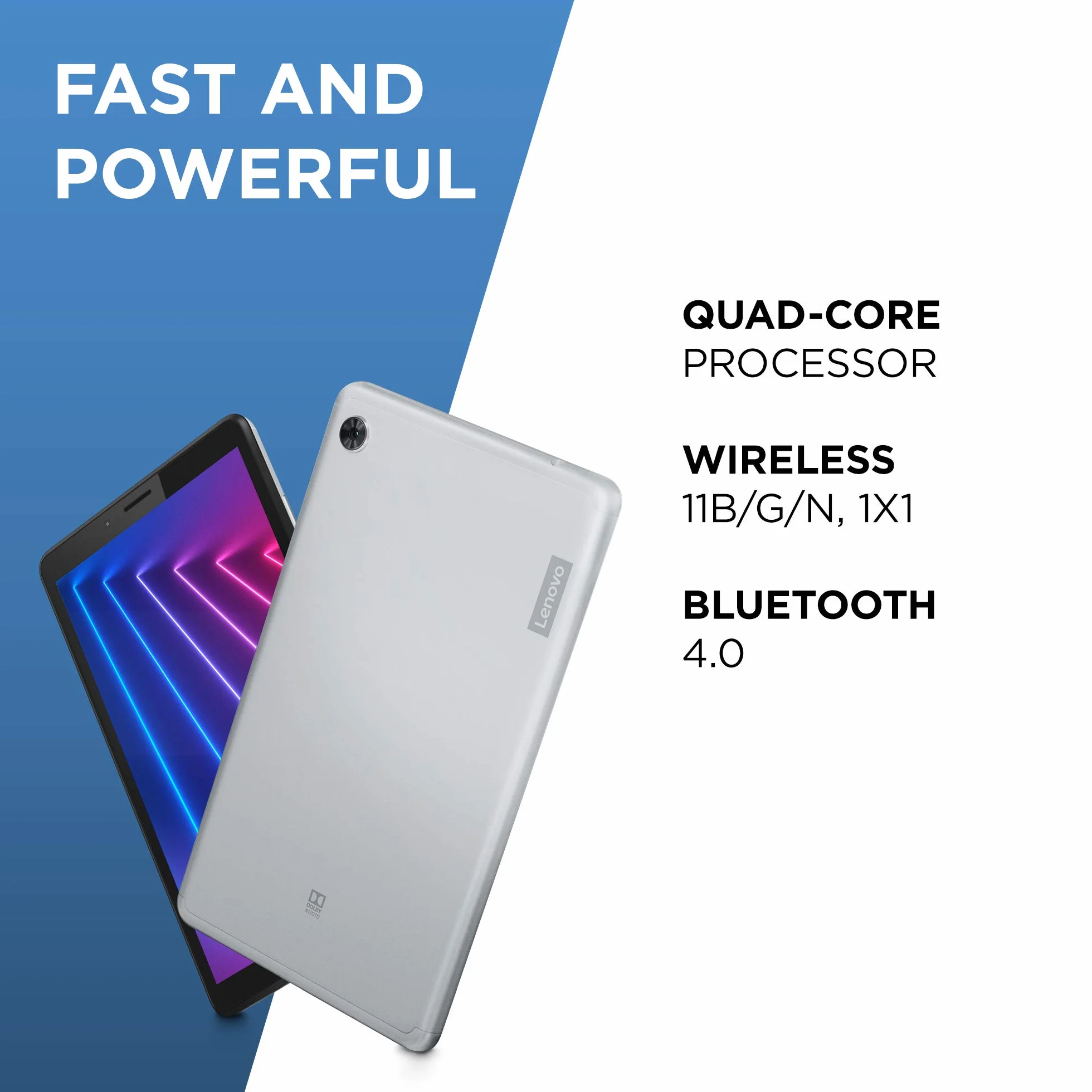 Lenovo Tab M7 7 Cala HD Tablet Quad Core 1.3 GHz 1 GB RAM 16 GB eMMC Android Pie Platino Gris