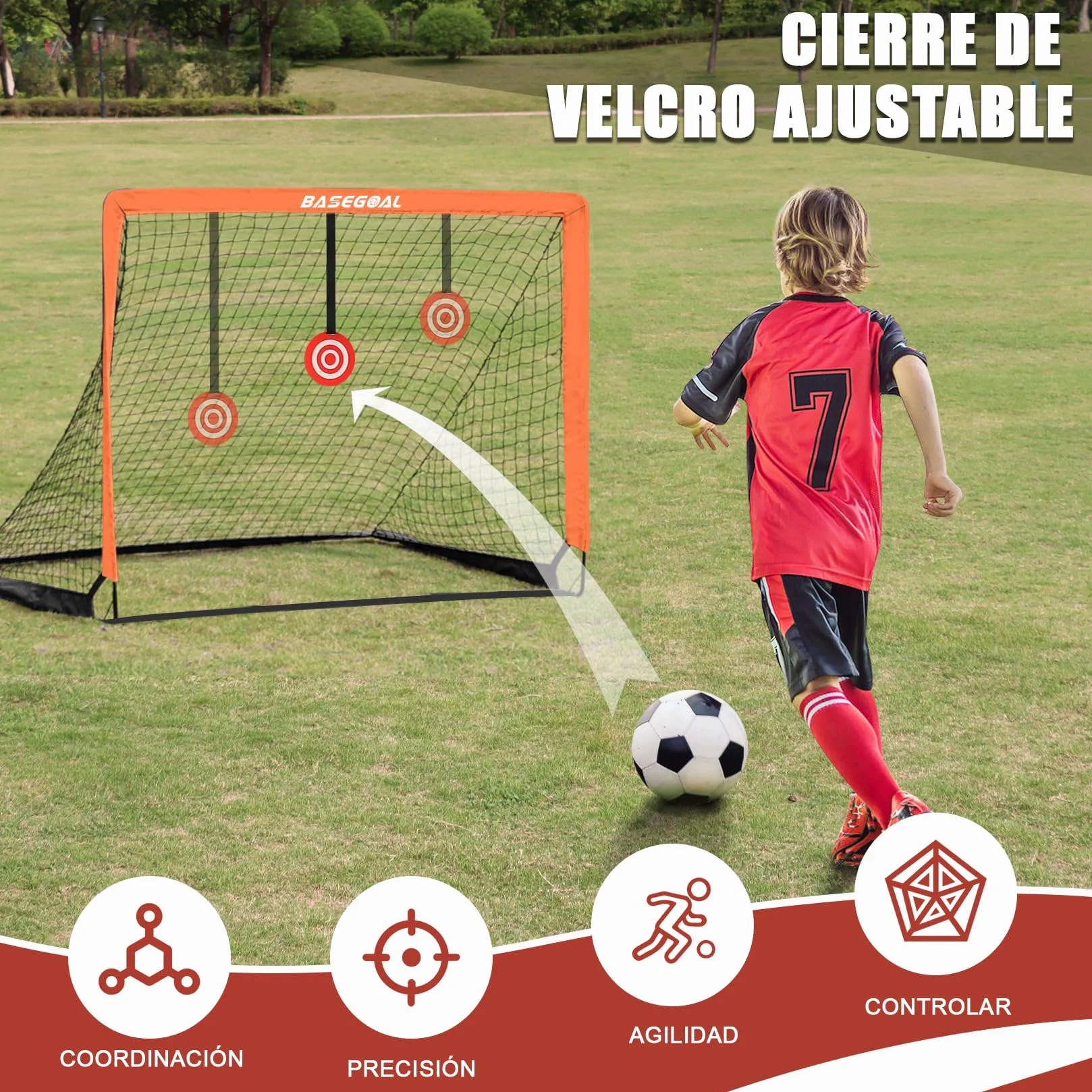 Portería de Fútbol Plegable 120x90cm para Niños con Bolsa de Transporte