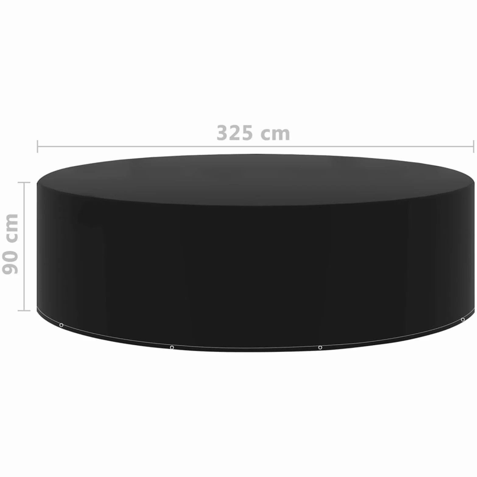 Fundas de Muebles de jardín 2 uds 10 Ojales 325x90 cm, Funda Mueble Exterior, Funda Protectora Muebles Jardin, Cubre Exterior Sofa