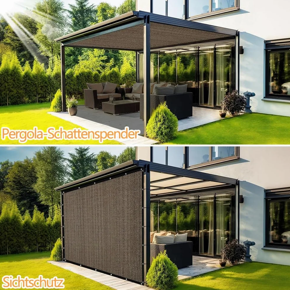 Toldos para Patio 3×4m,Solar Sombra Paño,Ojales Cubierta de Parasol,Red de Sombra Al Aire Libre,Tela de Sombra,Malla Sombreadora Jardin,Mallas de Sombreo con Ojales
