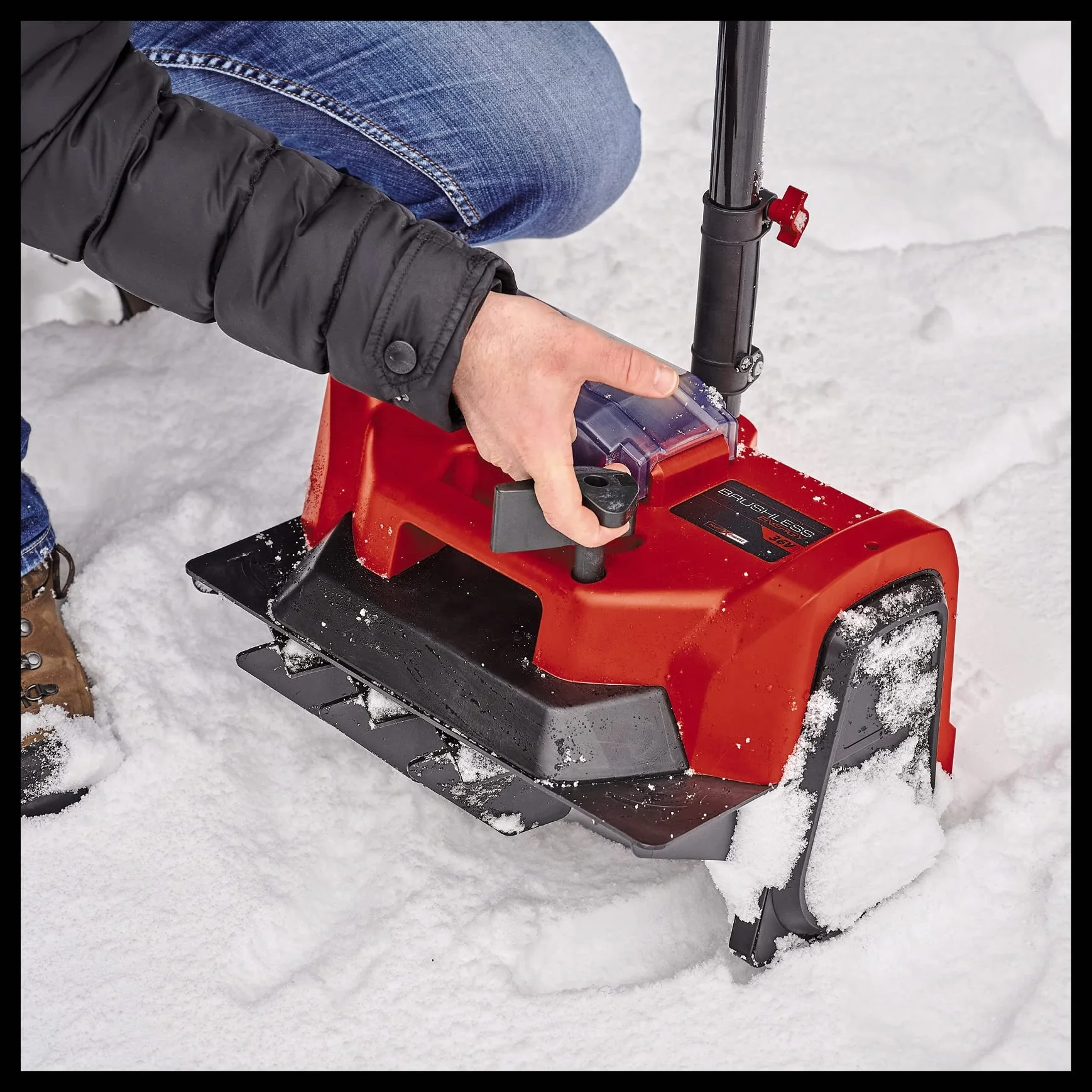 Einhell GE-ST 36/40 Li E-Solo Power X-Change - Extractor de Nieve con batería (Ion de Litio, 36 V, Ancho de Trabajo 40 cm, Altura máxima de la Nieve 20 cm, Entrega sin baterías y sin Cargador)