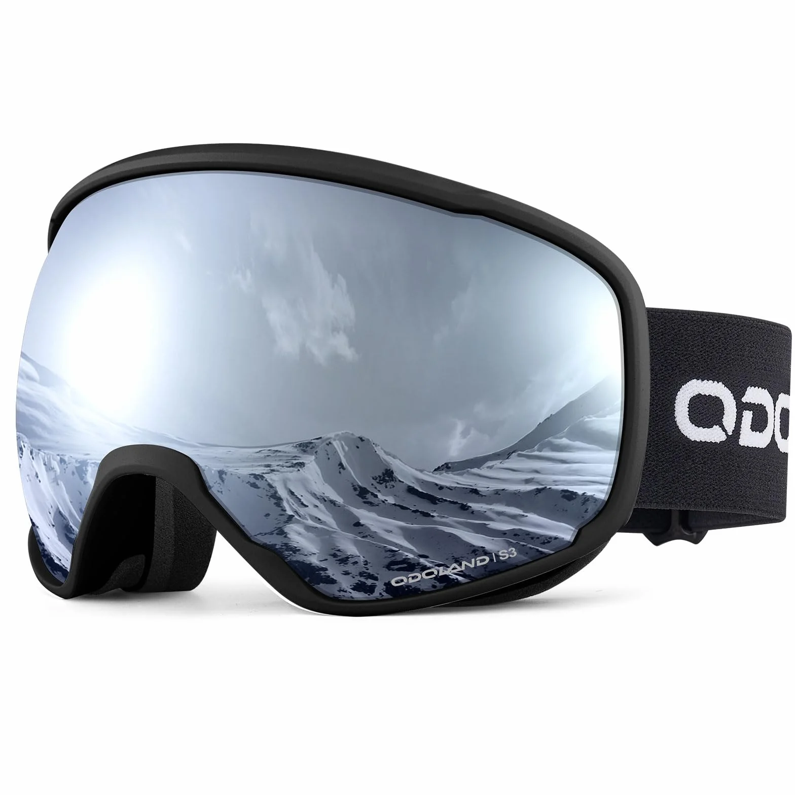 Odoland Gafas de Esquí para Adultos y Jóvenes, Doble Capa - Protección UV y a Prueba de Viento, Compatible con Casco