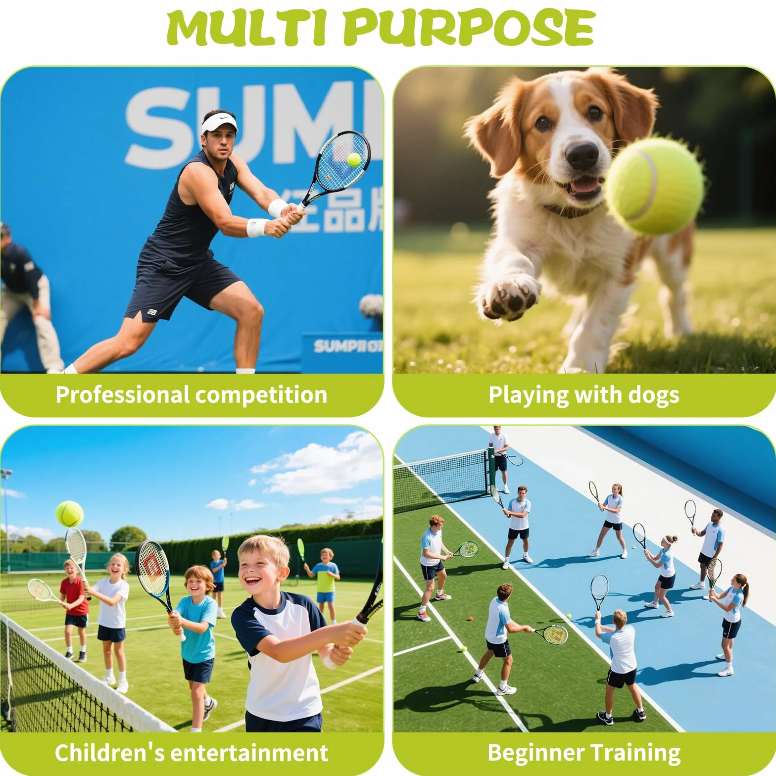 Pelotas de Tenis para Perros 12 Piezas, Bolas Padel Amarillas Accesorio Entrenamiento