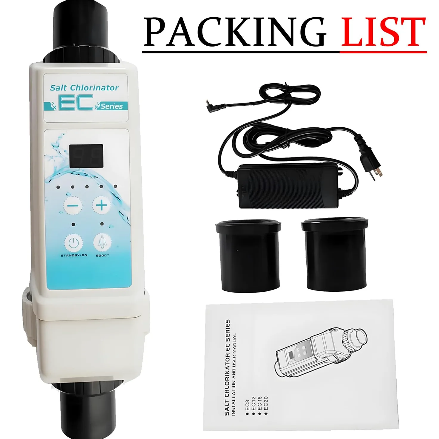 Clorador de Sal para Piscinas, Dispositivo automático de cloración de Agua Salada de 8/12/16/20 g/h. Reduce la irritación ajustando los Niveles de salinidad y Cloro del Agua. 12g