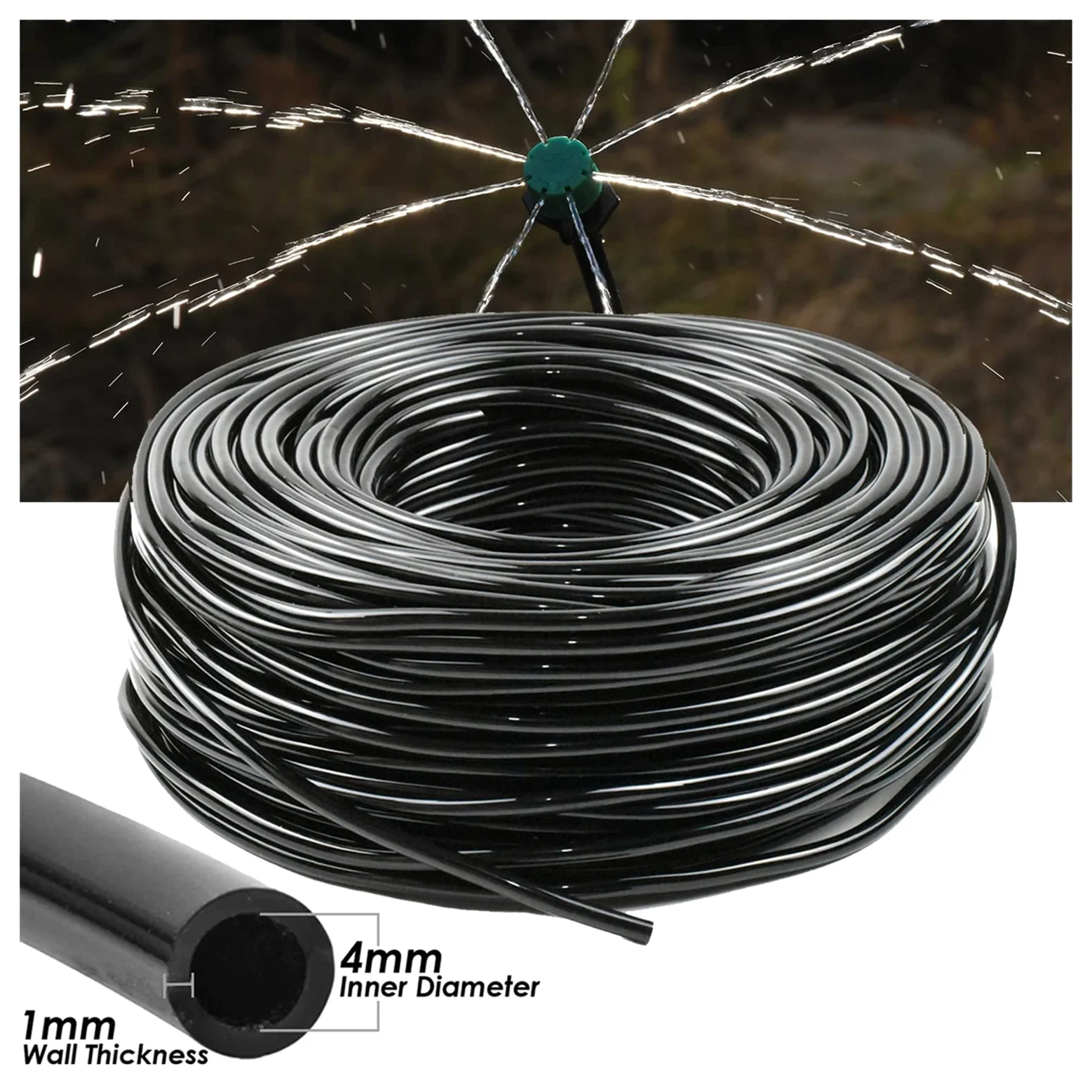 Kit de riego por goteo 5M-50M Kit de riego por goteo automático de jardín y sistema de boquillas, kit de micro gotero para invernaderos de balcón y terraza (color: KSL01-KIT112-10M)