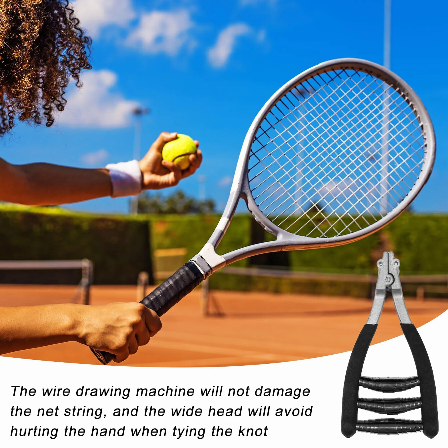 Sporgo Pinza de arranque profesional para raquetas de tenis y bádminton, alicates de sujeción con 3 muelles