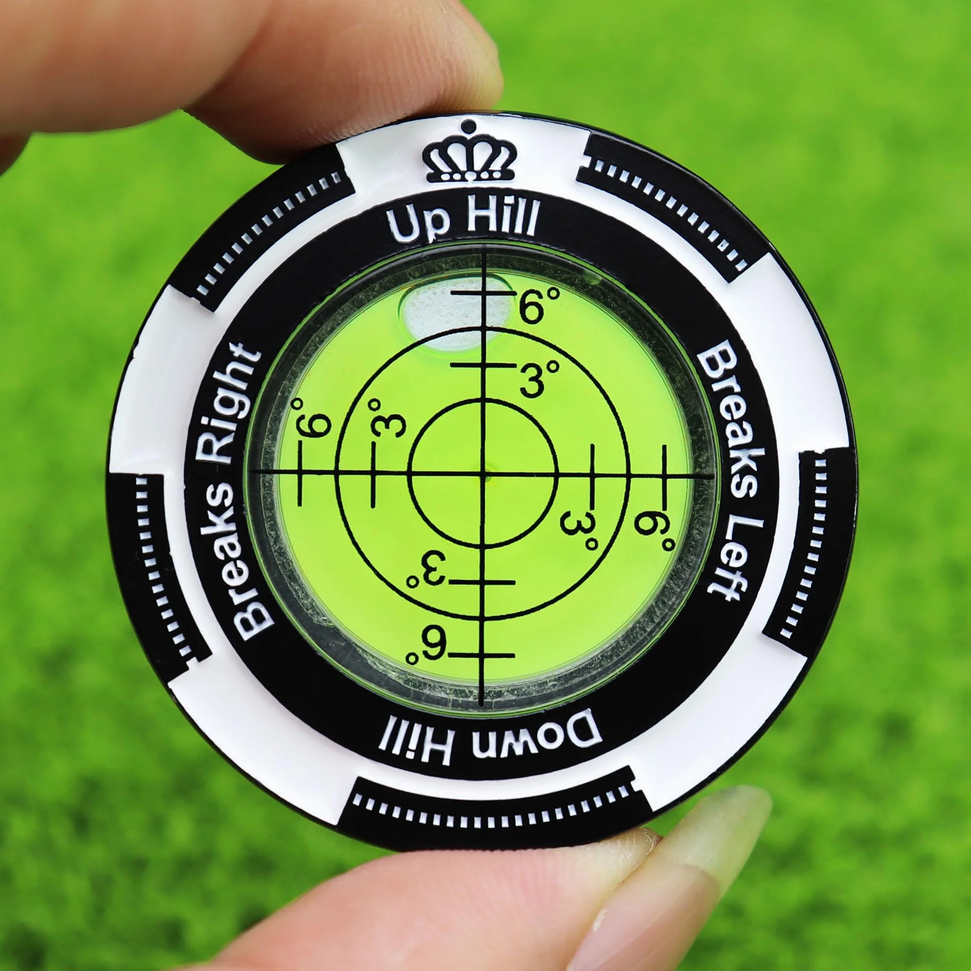 Etiqueta De Nivel Del Lector De Golf, Marcador De Golf De Cabeza De Nivel Con Burbuja, Pelota De Lector Verde Alta Precisión, Hat Clip, Mini Nivel