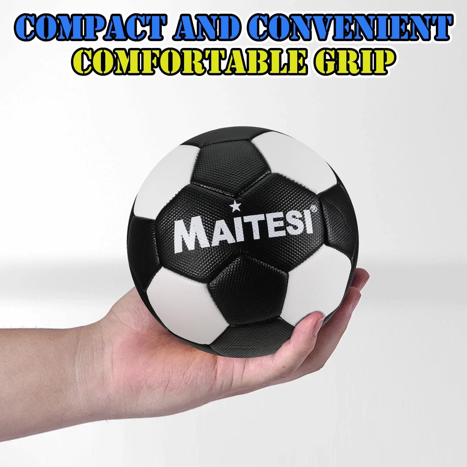 Balón de balonmano Poliuretano 25 cm Negro 1 unidad