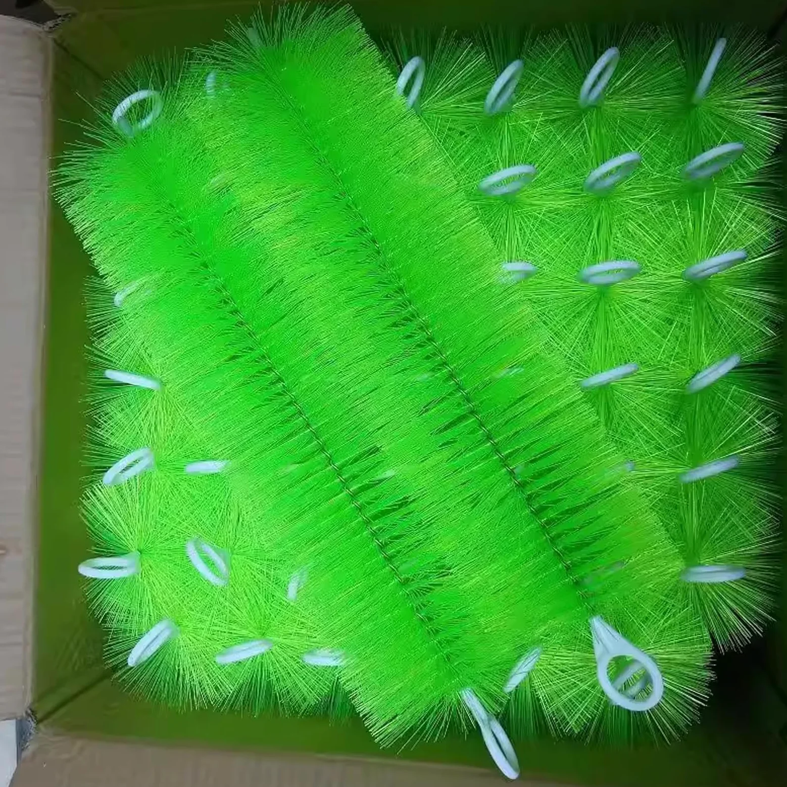 Juego de 50 cepillos de filtración para estanque, cepillo de polipropileno y acero inoxidable para estanque koi, acuario, sistema de filtro de sumidero