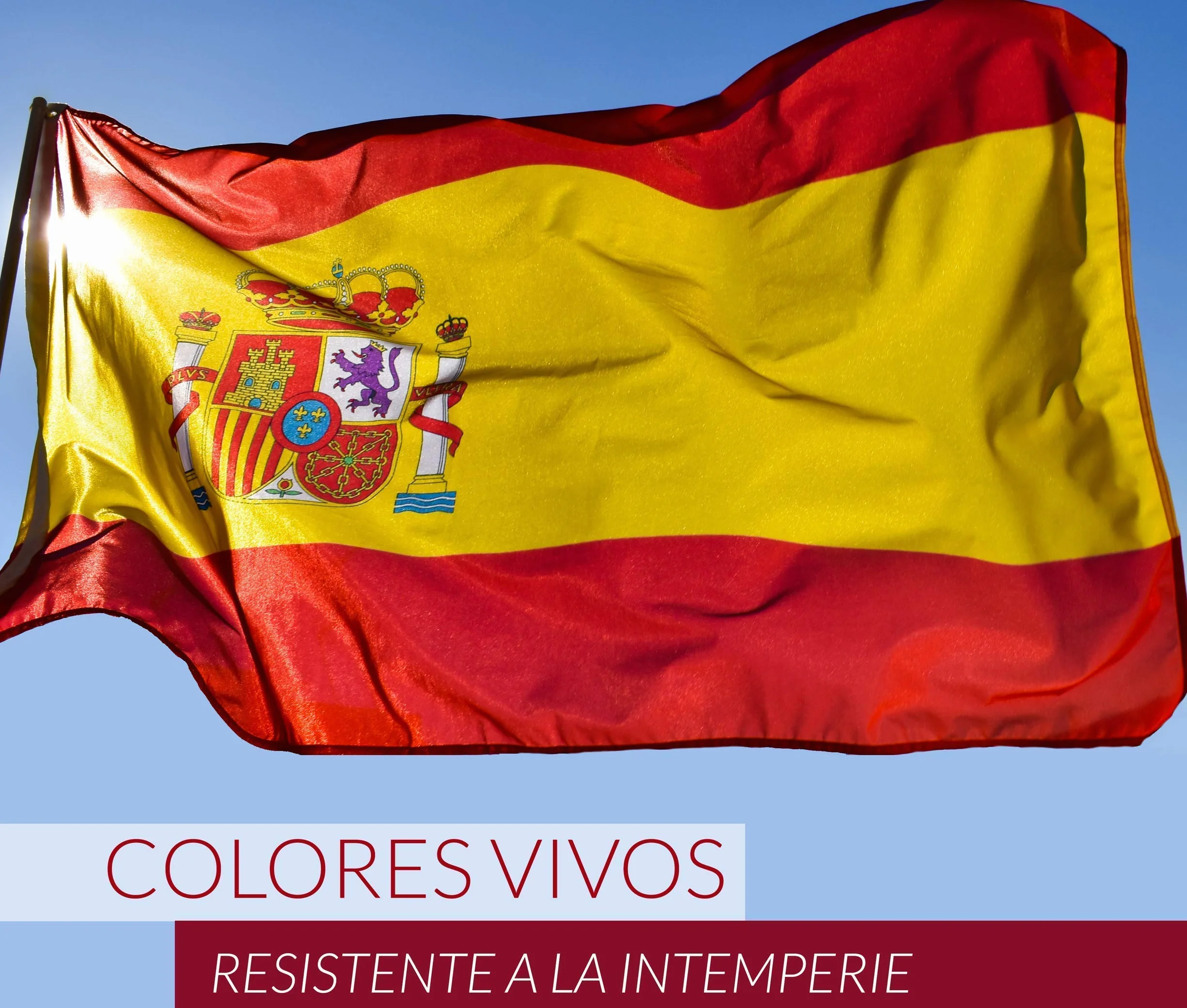 Bandera de España de Tela Fuerte (2pcs), Bandera Española Grande para Exterior 150x90 cm