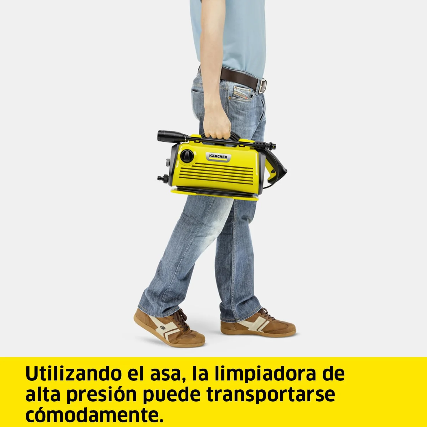 Kärcher Hidrolimpiadora K 3 Horizontal Plus Home, presión: 120 bar, caudal: 380 l/h, rendimiento: 25 m²/h, filtro agua, 6,1kg, pistola y manguera de alta presión, boquilla turbo, lanza, kit para hogar