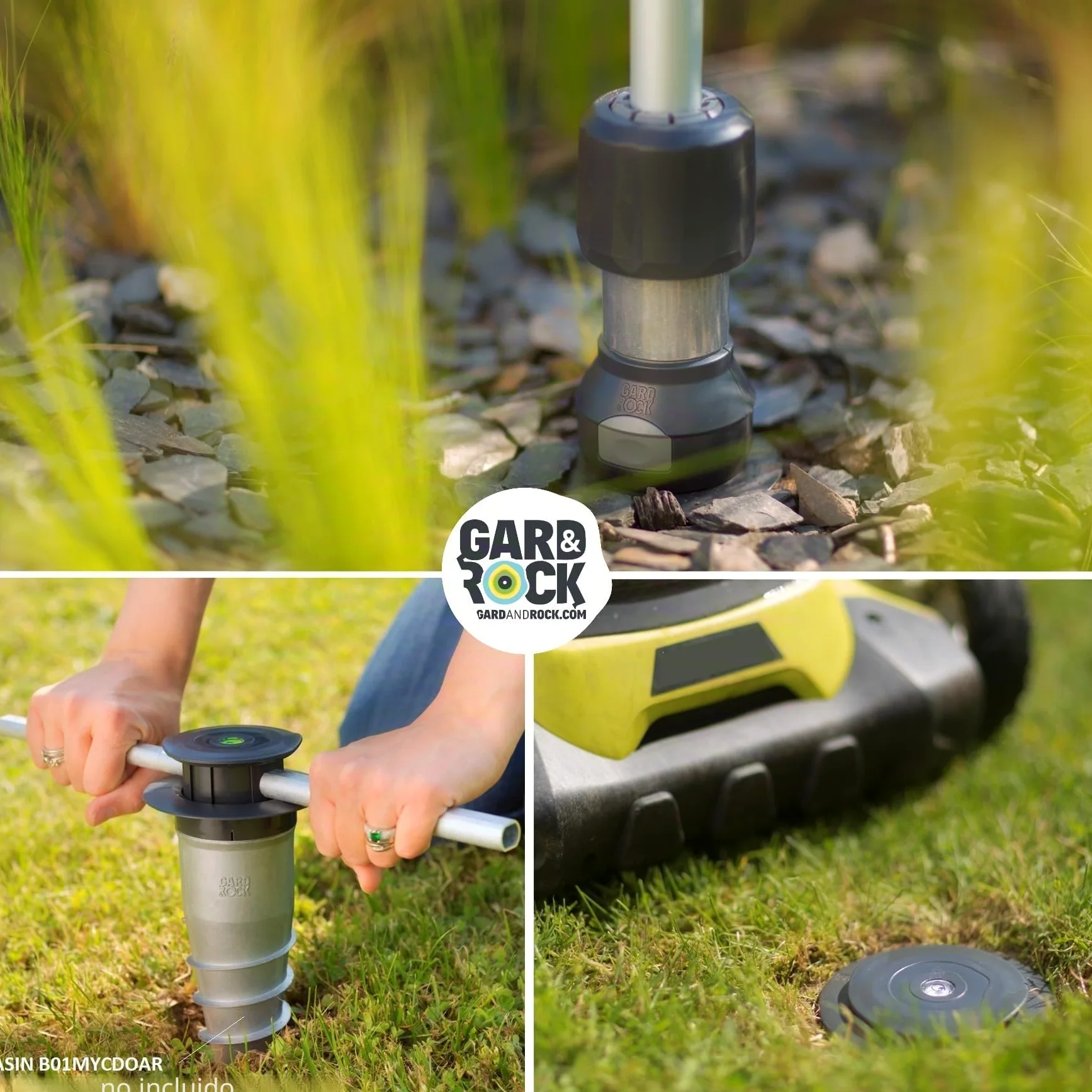 GARD & ROCK - PIE DE SOMBRILLA Recta, en Aluminio - Multi-Aplicaciones, para enganchar en Las Bases de Anclaje - Quick Fixation System - ¡Monte, MUEVA SU Equipo SEGUN Sus Deseos!