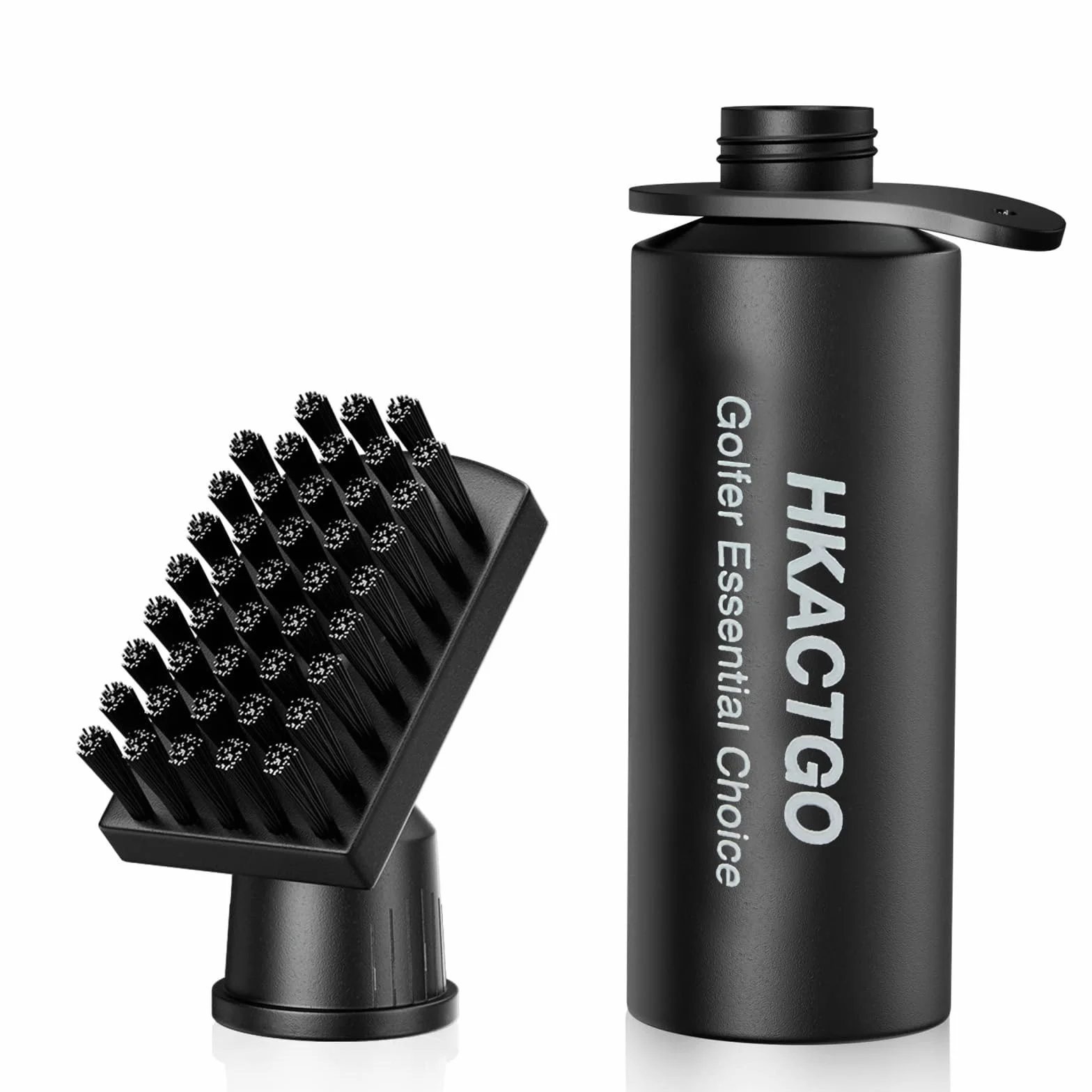 Limpiador de cepillos para palos de golf con clip y botella 7.5 pulgadas 4 oz