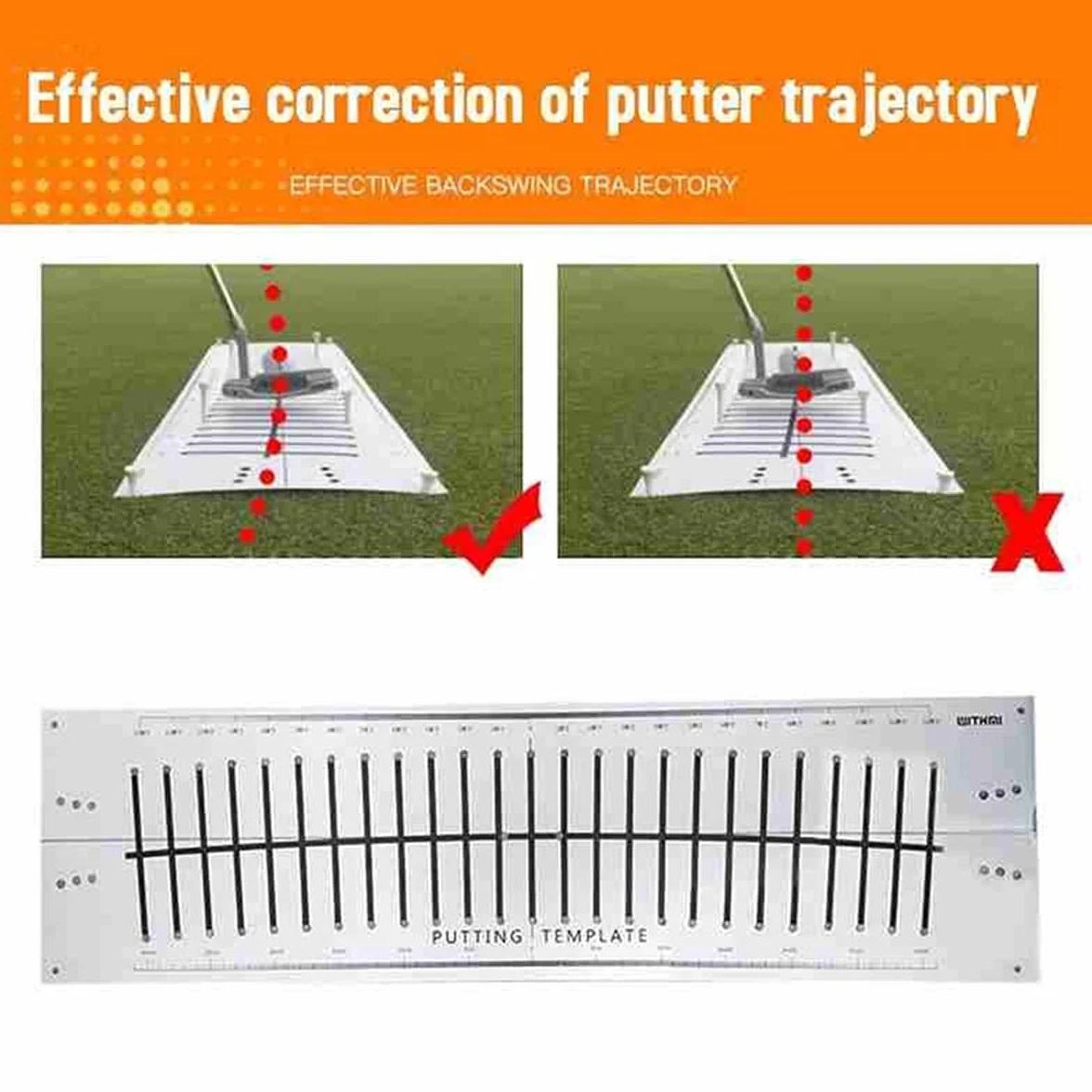 Entrenador de Putter de Golf, Equipo de Pista de Putting Verde de Interior, Manta de Ayudas de Entrenamiento con Línea de Objetivo