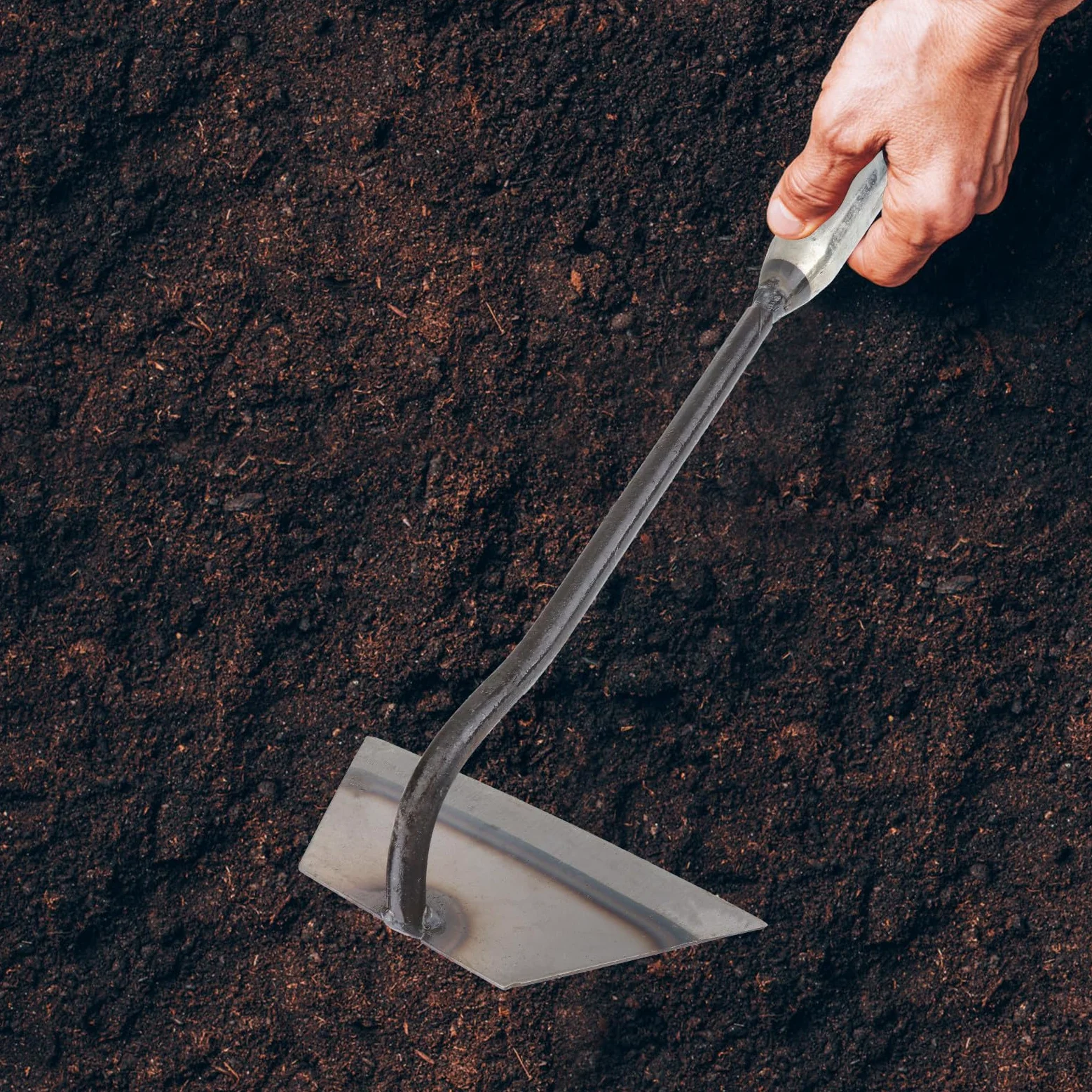 ABOOFAN Azadas de Mano de Acero, Azada Pequeña para Jardinería y Deshierbe, 4 Piezas, 3 Estilos, para Hacer Zanjas y Cultivar Huertos