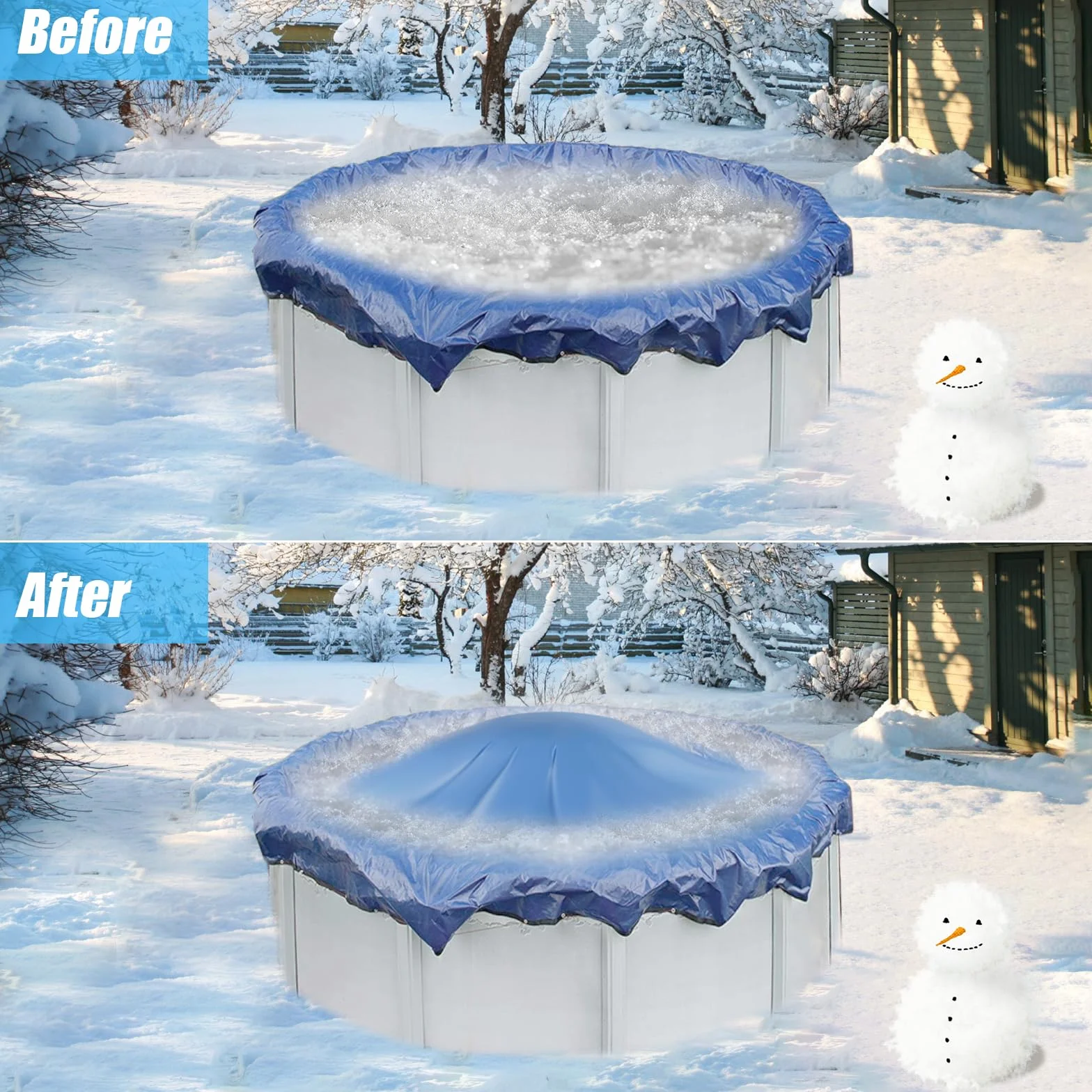 Cojín de Piscina Invierno, 4 Pies/120 CM Cojín de Aire de Piscina, Cojíns de Invierno para Piscinas, Adecuado para Proteger Piscinas Durante El Inviernos Y Las Inclemencias del Tiempo