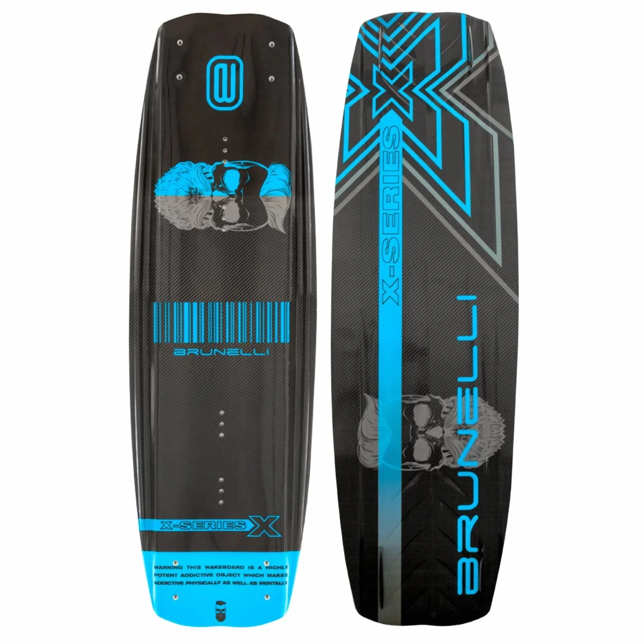 BRUNELLI Juego de wakeboard de carbono 138 cm con fijaciones Jobe Maze