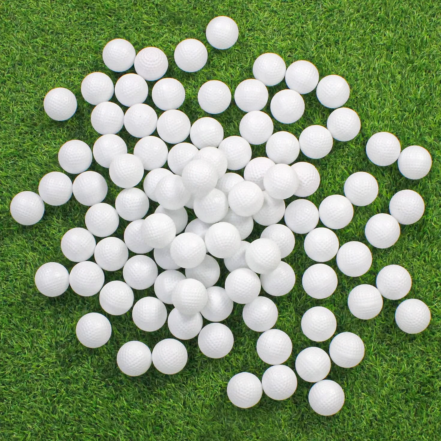 KOFULL Plastic Golf Balls 50/24 Pack Hollow Practice Balls for Indoor Outdoor Training