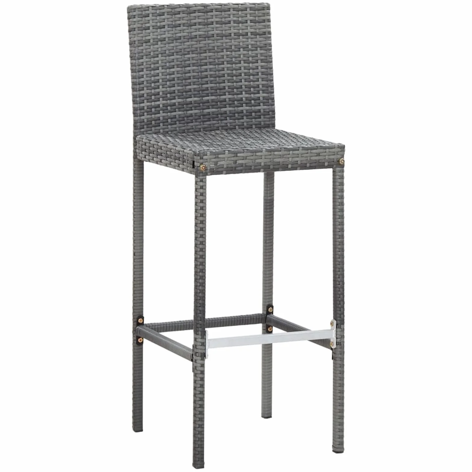 Homgoday Set Muebles Bar Jardín, 9Piezas y Cojines Patio Terraza Conjunto Casa Exterior Comedor Aire Libre Mesa Silla Asientos Ratán Sintético