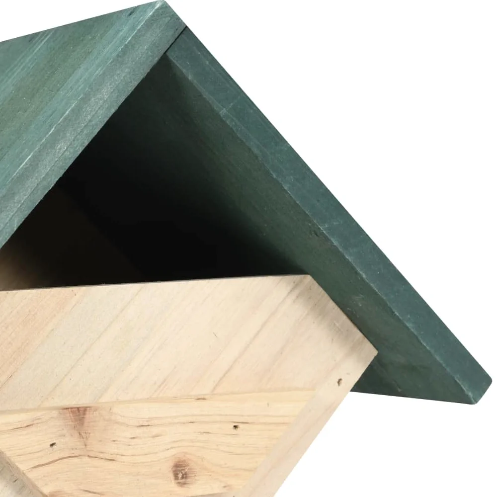 Mangloder - Casetas para pájaros (4 unidades, madera de abeto, 24 x 16 x 30 cm, para jardín, balcón, terraza, resistente a la intemperie, techo verde y nido, para pájaros silvestres y carboneros)