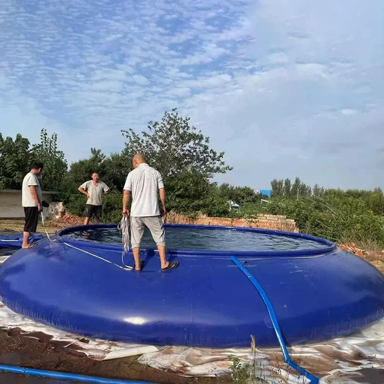 Bolsa de almacenamiento de agua al aire libre, colector de agua de lluvia de gran capacidad para jardinería, solución de agua potable de emergencia