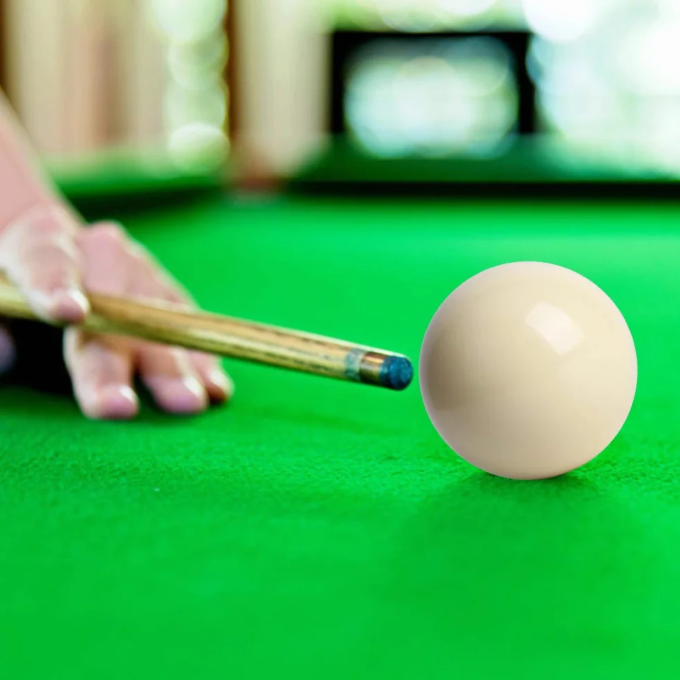 VBESTLIFE Lote de 2 Piezas Bola de Billar Blanco Estándar Diámetro 5,72 cm