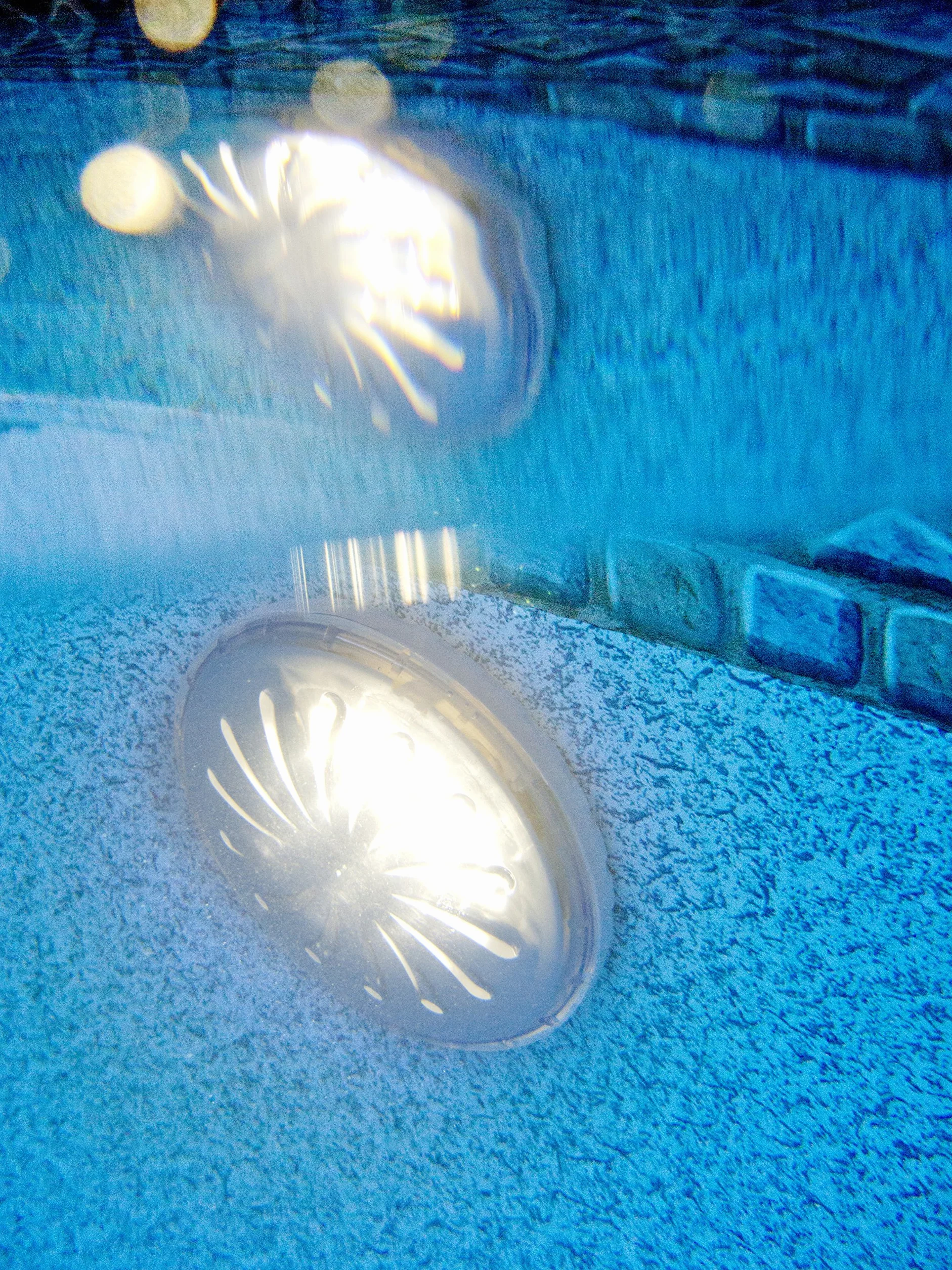 Gre PLED2 - Iluminación para Piscina. Conjunto de Dos Proyectores Led Blanco para Piscina Elevada de Acero, 8W. Luz para Piscinas