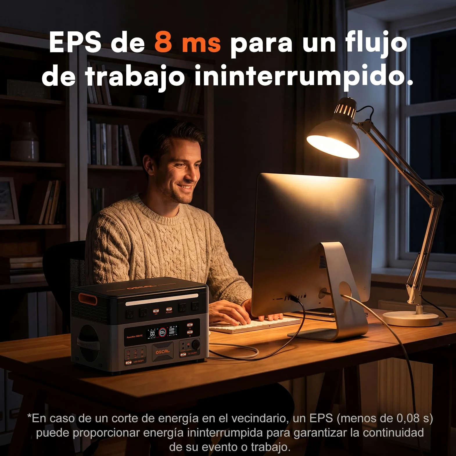 3600W Estación de Energía Portátil PowerMax 3600PE con 3 Panel 500W, Generador Solar 2016Wh, Batería LiFePO4, Carga Rápida 80% en 45min, APP, Power Station para Camping/Caravana/Emergencias