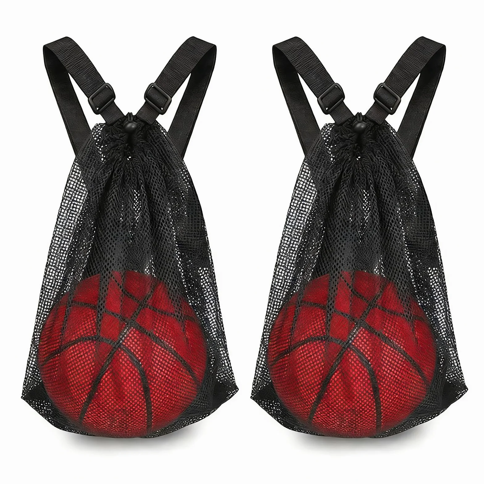 Bolsas De Malla Para Pelotas De Baloncesto, 48 X 37 Cm, Con Cordón