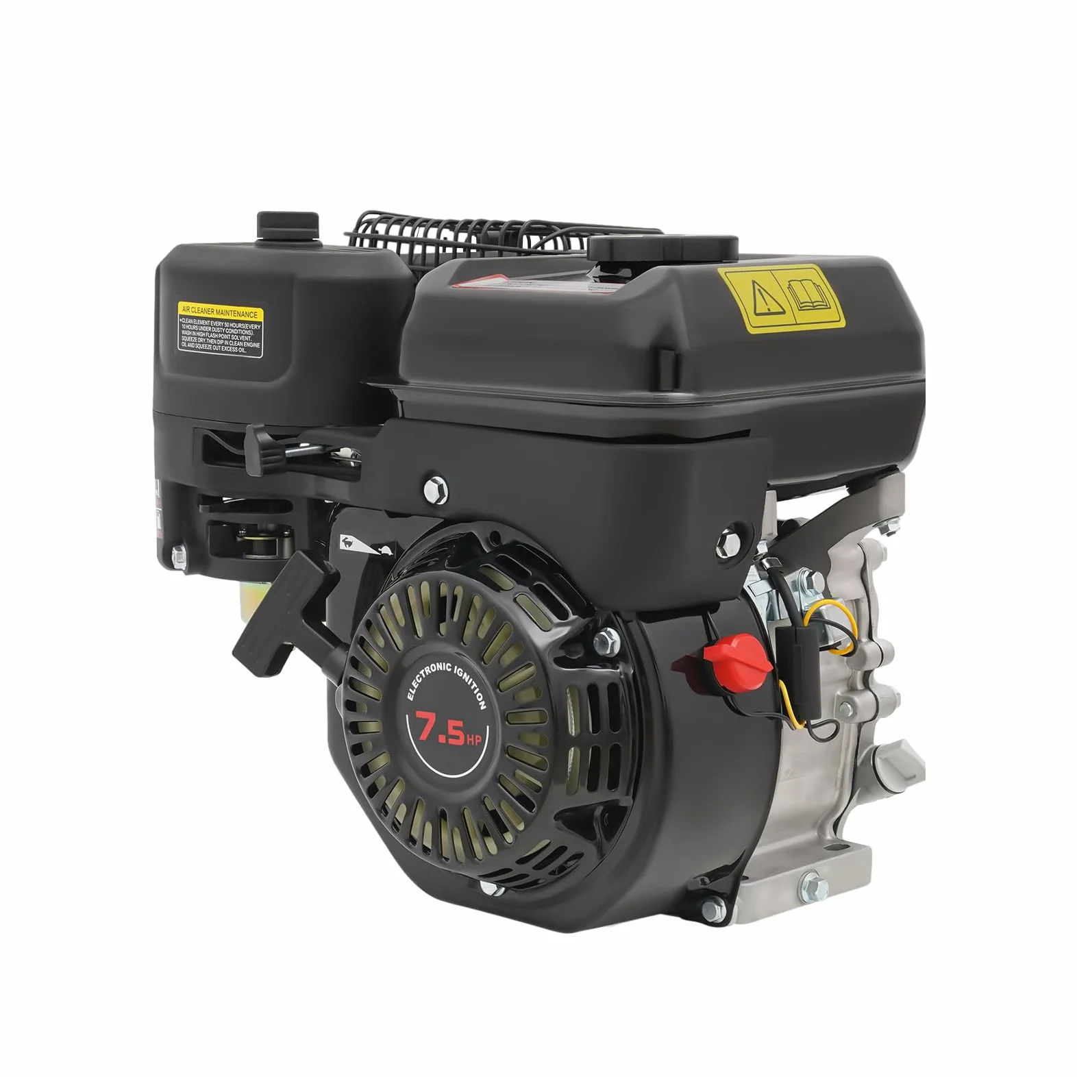 Motor de gasolina de 7,5 CV de 4 tiempos, 212 ccm, motor de cartas, motor eléctrico, arranque por cable, motor industrial, motor de accionamiento para generadores Go Kart, microtillers máquinas de